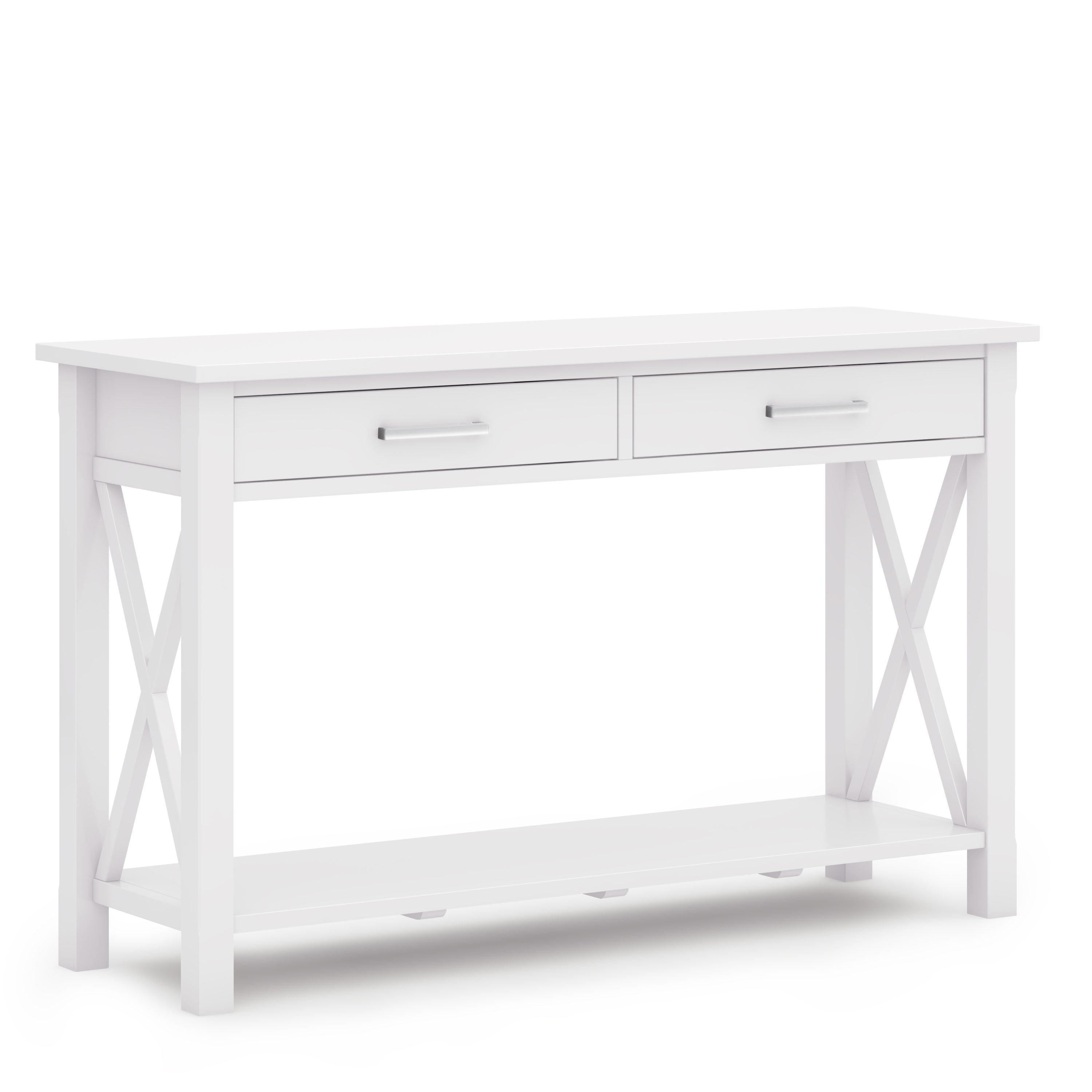 Simpli Home AXCKIT06-WH Kitchener Modern Paint Console table
