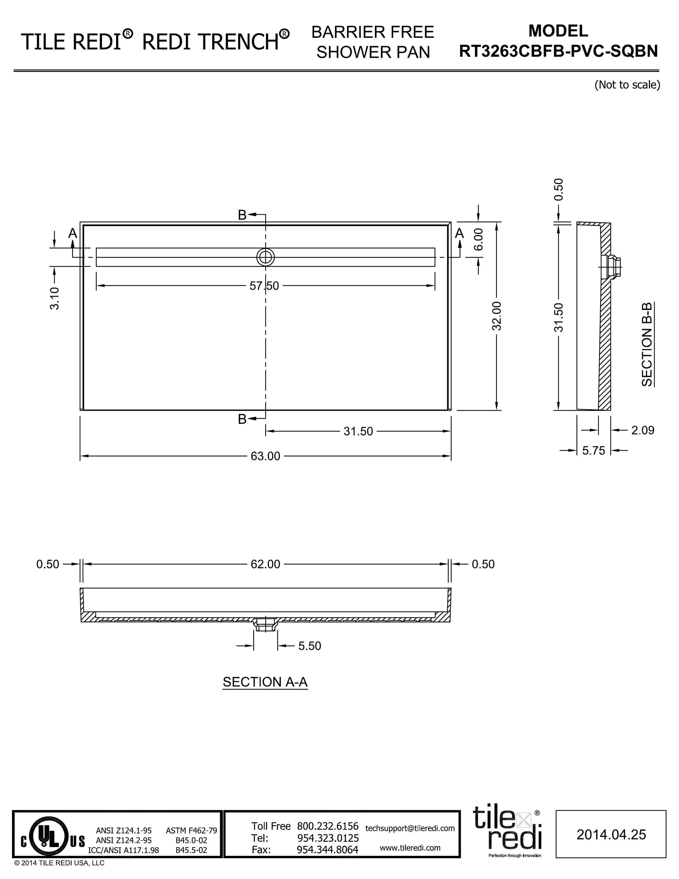 Tile Redi RT3263CBFB-PVC-SQBN Shower-Floors - View #9