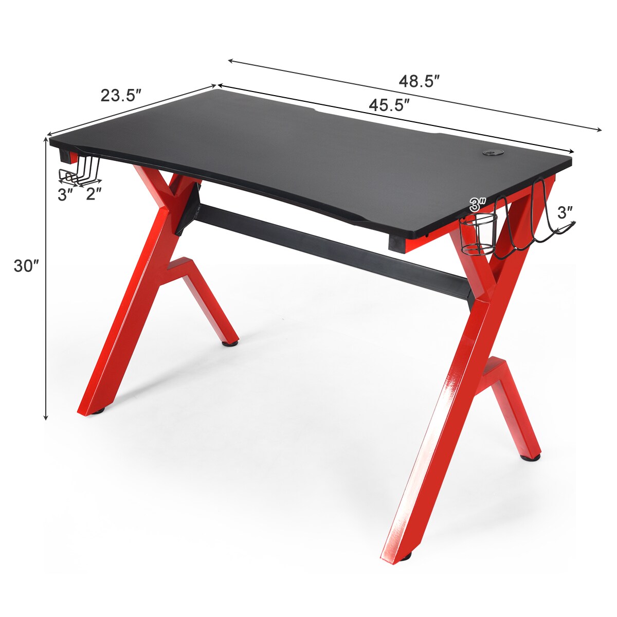 Goplus 29.5-in Black Modern/Contemporary Gaming Desk in the Desks