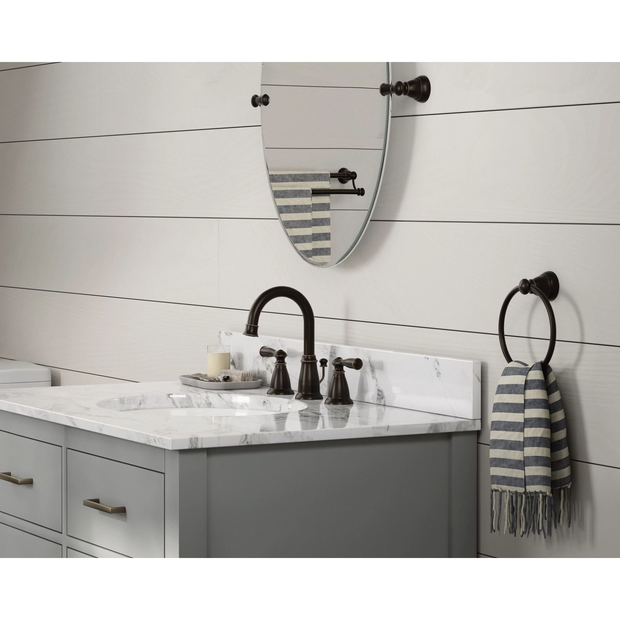 Elegant Banbury Widespread Bathroom Faucet in Mediterranean Bronze