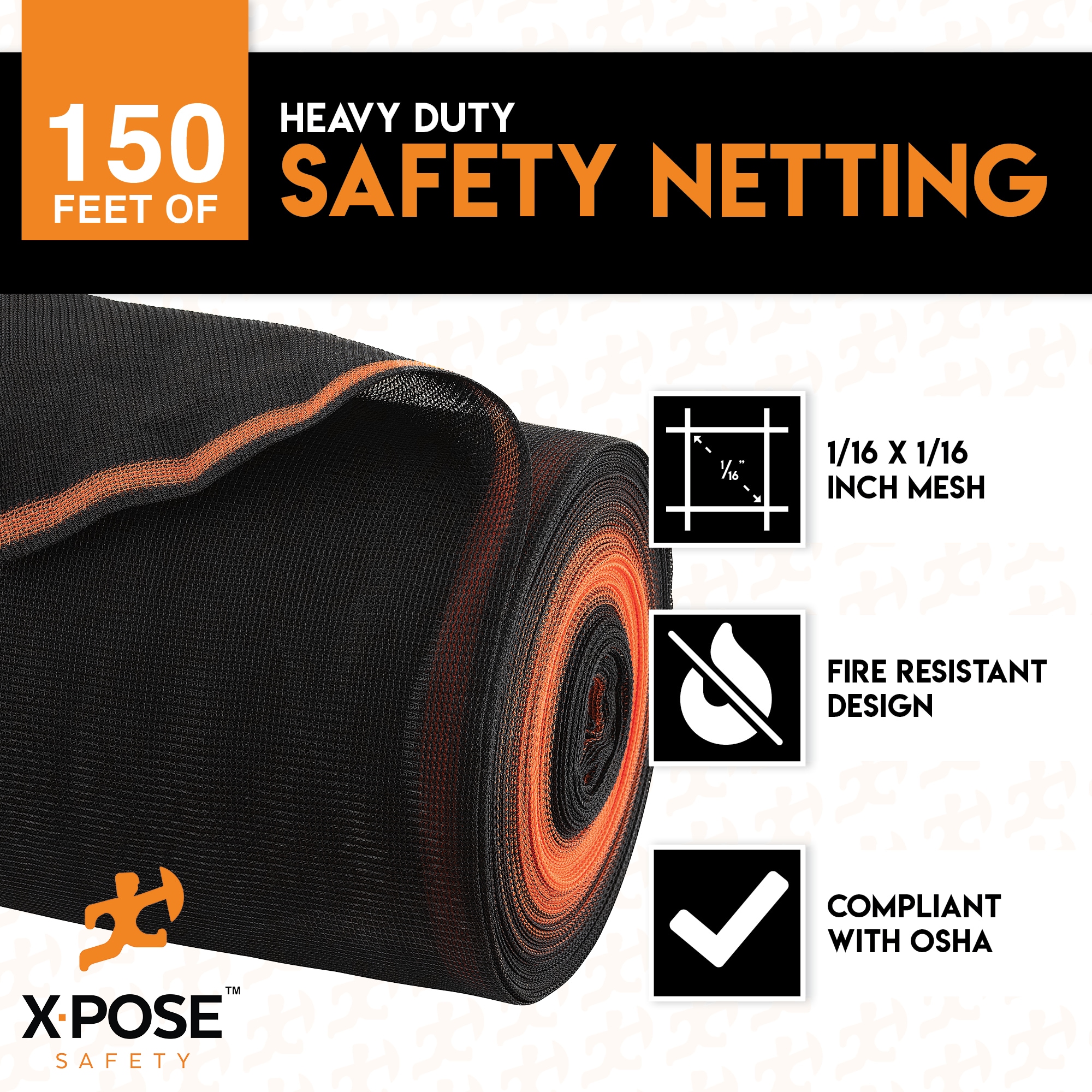 XPOSE SAFETY NFR116-86150-BLK-X Temporary-Fencing - View #2