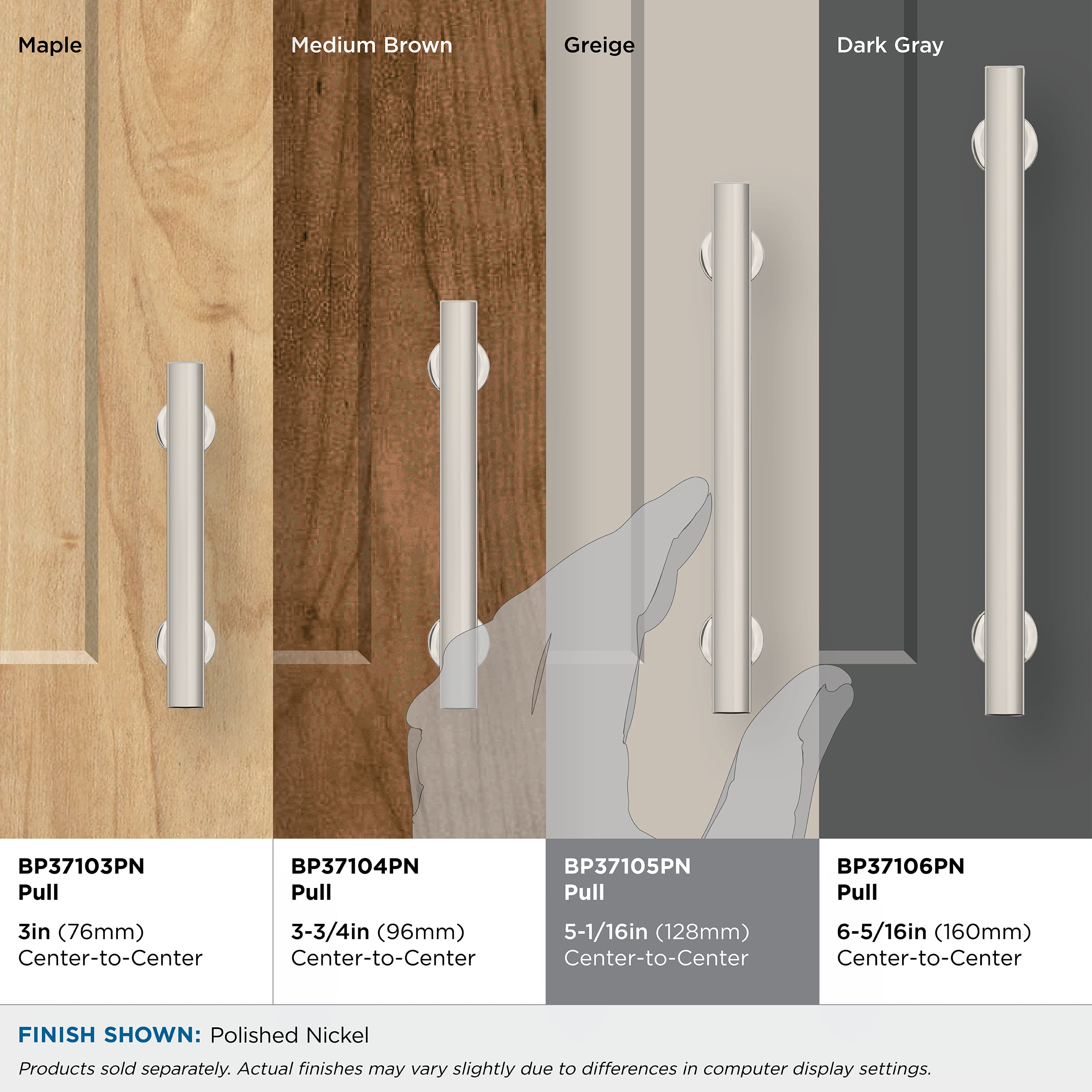 Amerock BP37105PN Cabinet-Pulls - View #5
