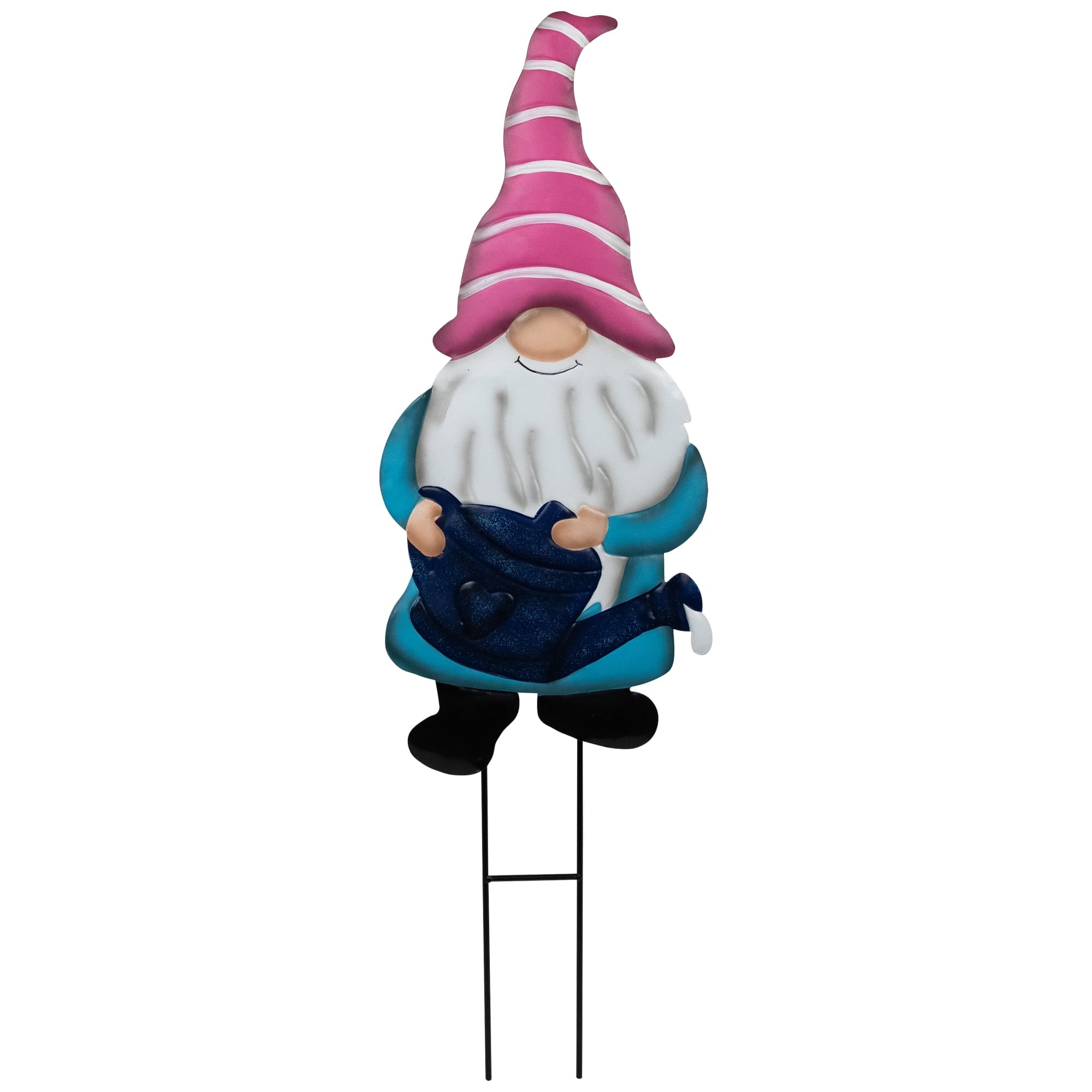 Northlight - Gardening Gnome Spring Yard Sign Garden Stake - 21.25 inch - Blue
