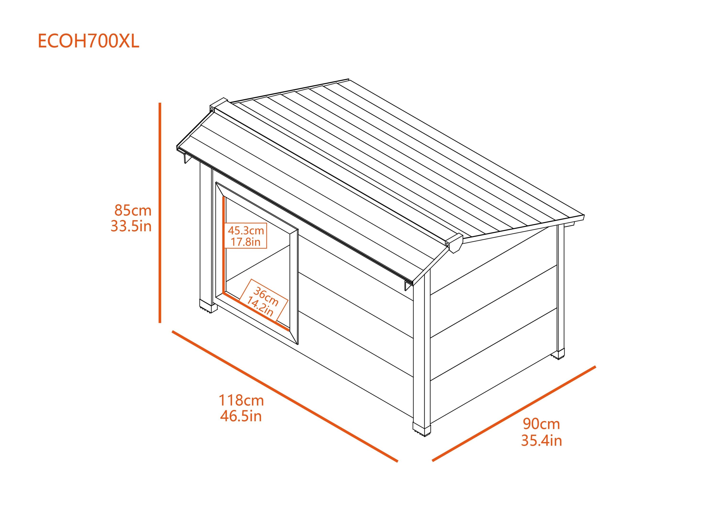 X-Large Gray Insulated Plastic Raised Dog House