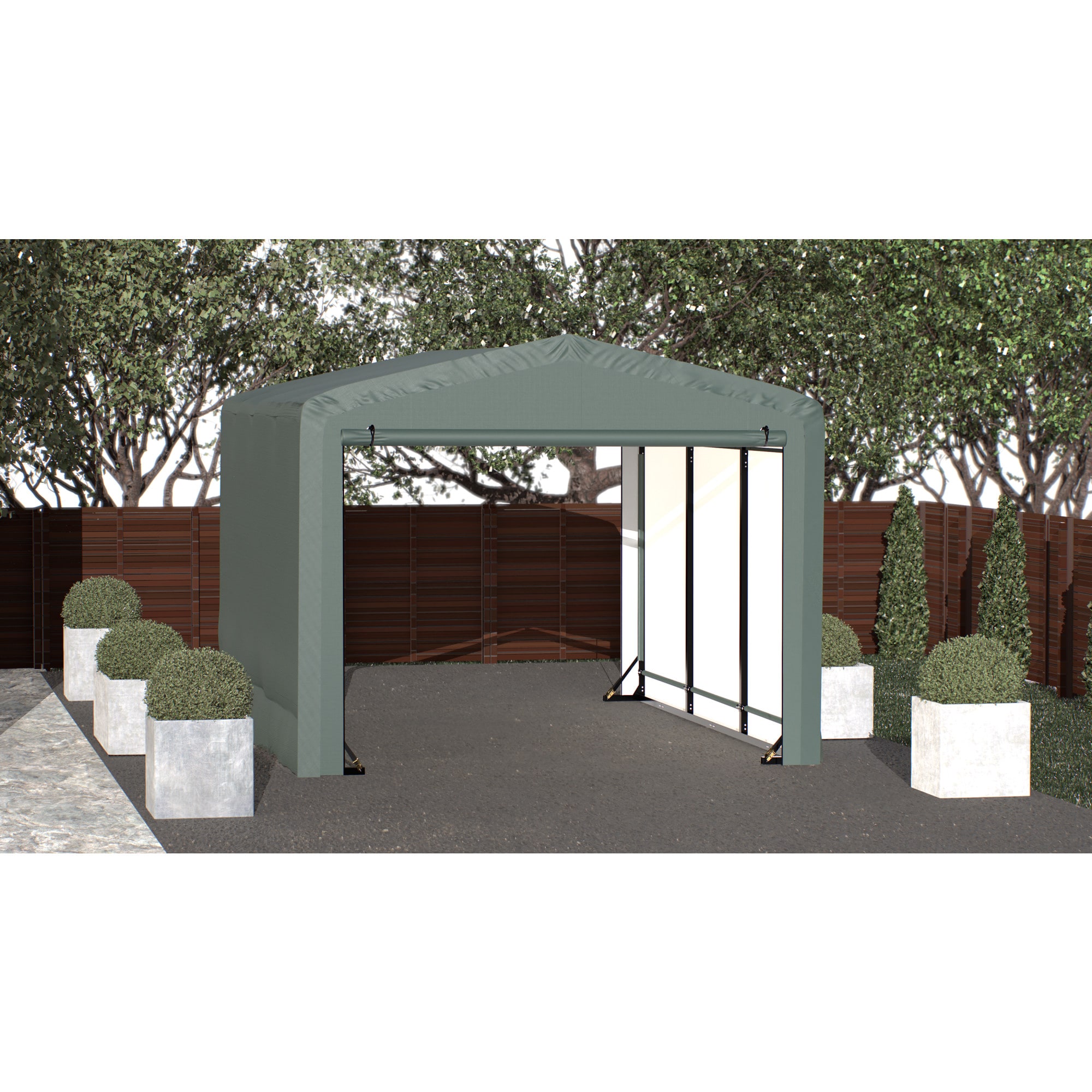 ShelterLogic SQAACC0104C01001408 10-ft x 14-ft Metal Single car Garage Building