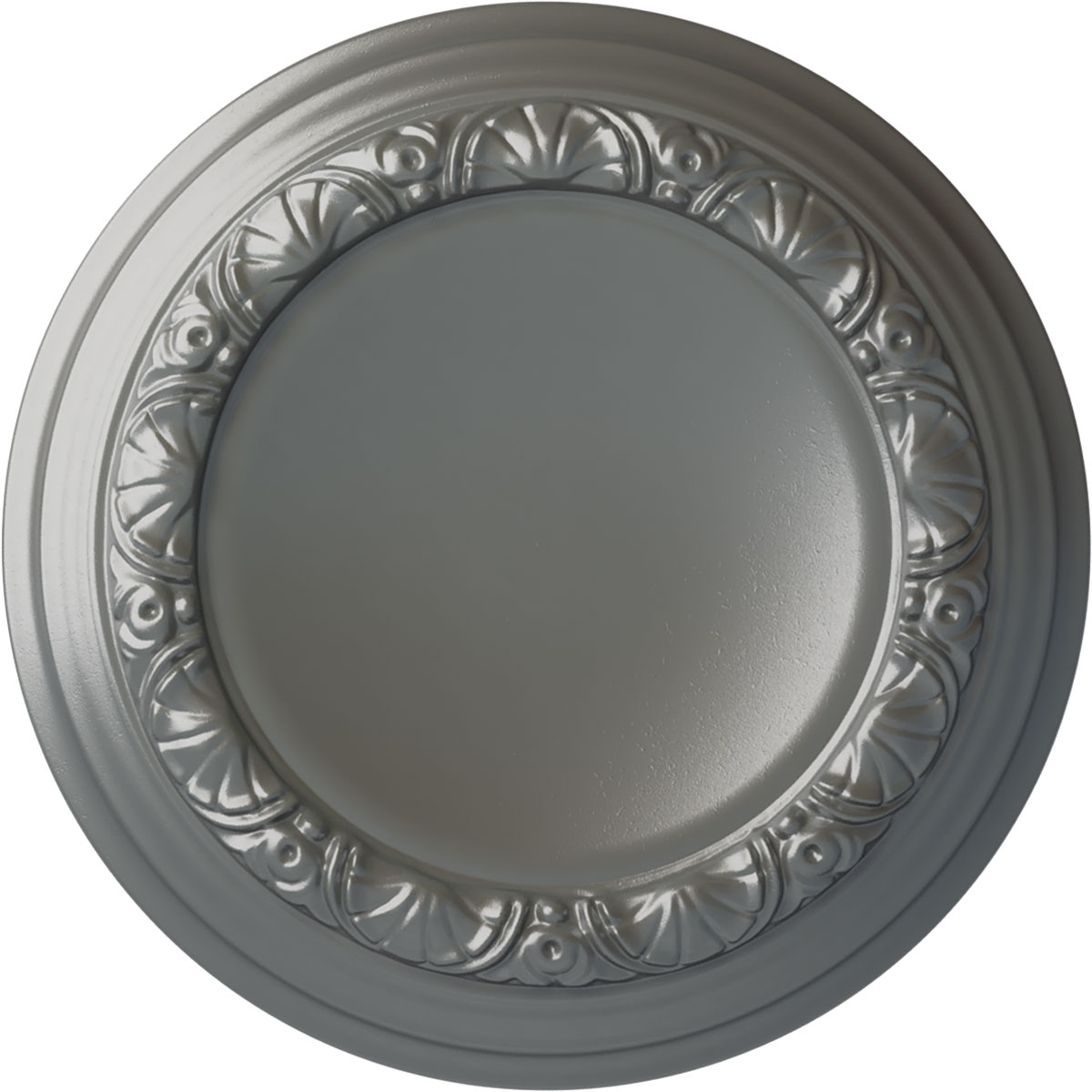 Ekena Millwork CM12CASLS Carlsbad 12.5-in W x 12.5-in L Painted Silver Polyurethane Whole Ceiling Medallion