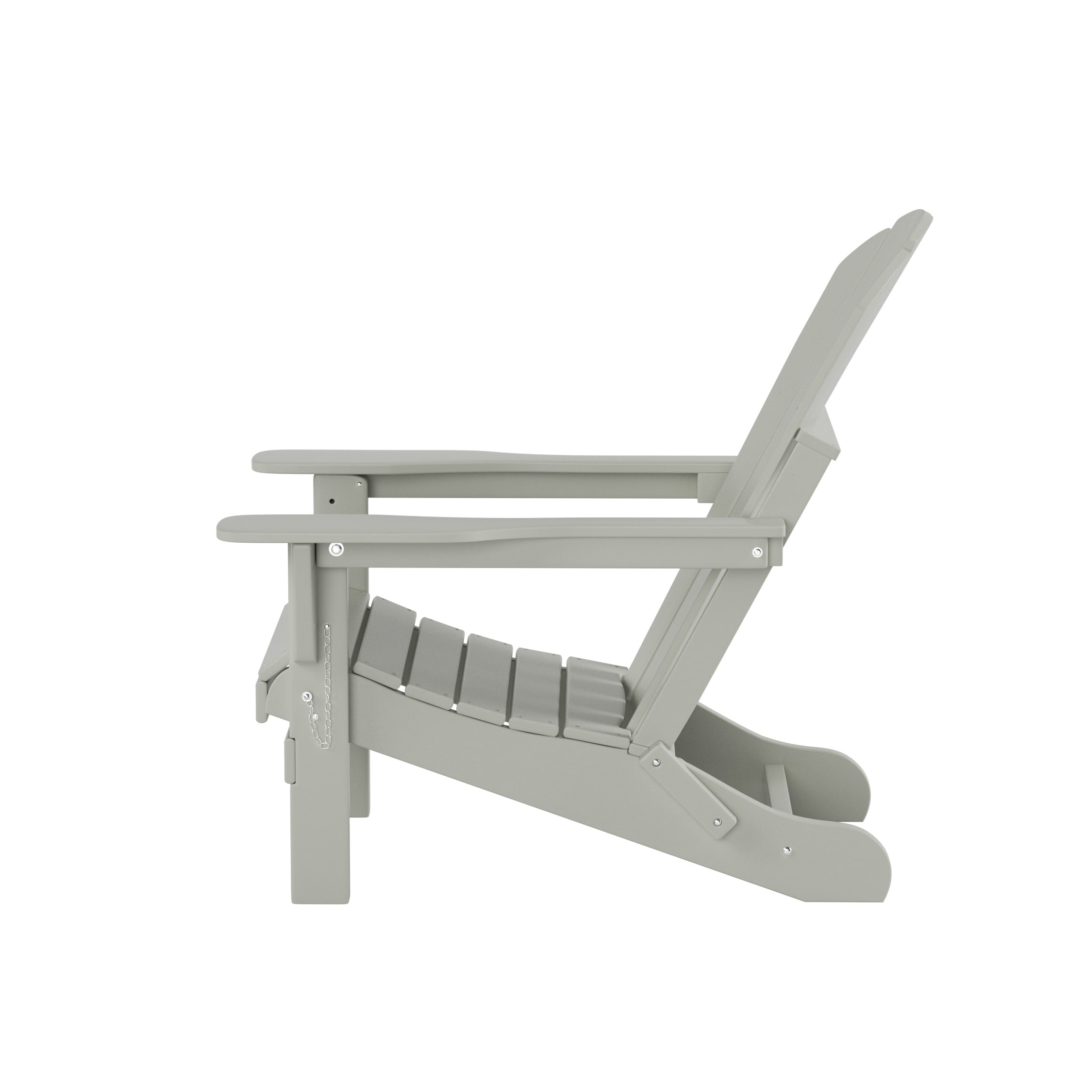 Sand Poly Adirondack Folding Outdoor Accent Chairs, Set of 2