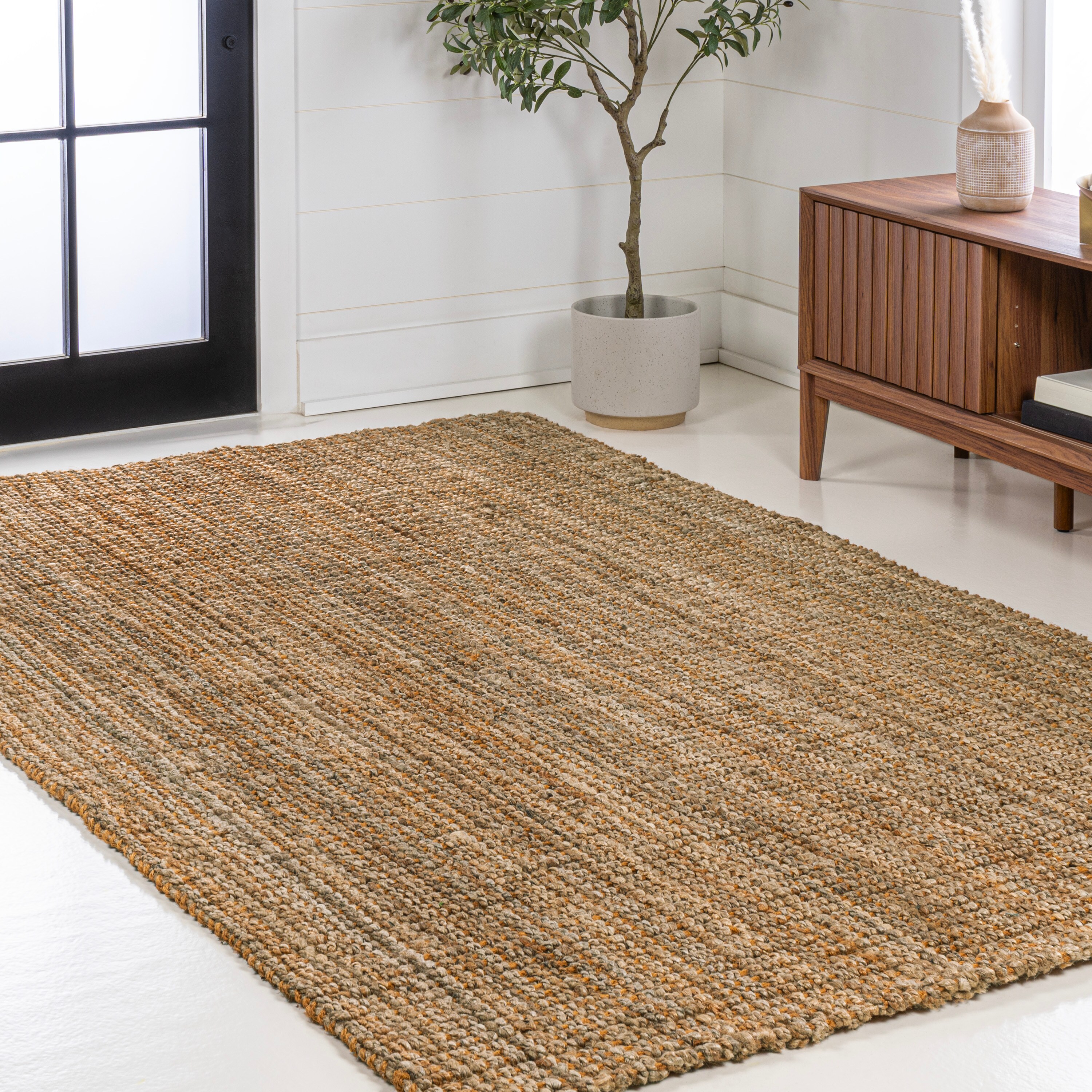 Handwoven Natural Jute Rectangular 3 x 5 Area Rug