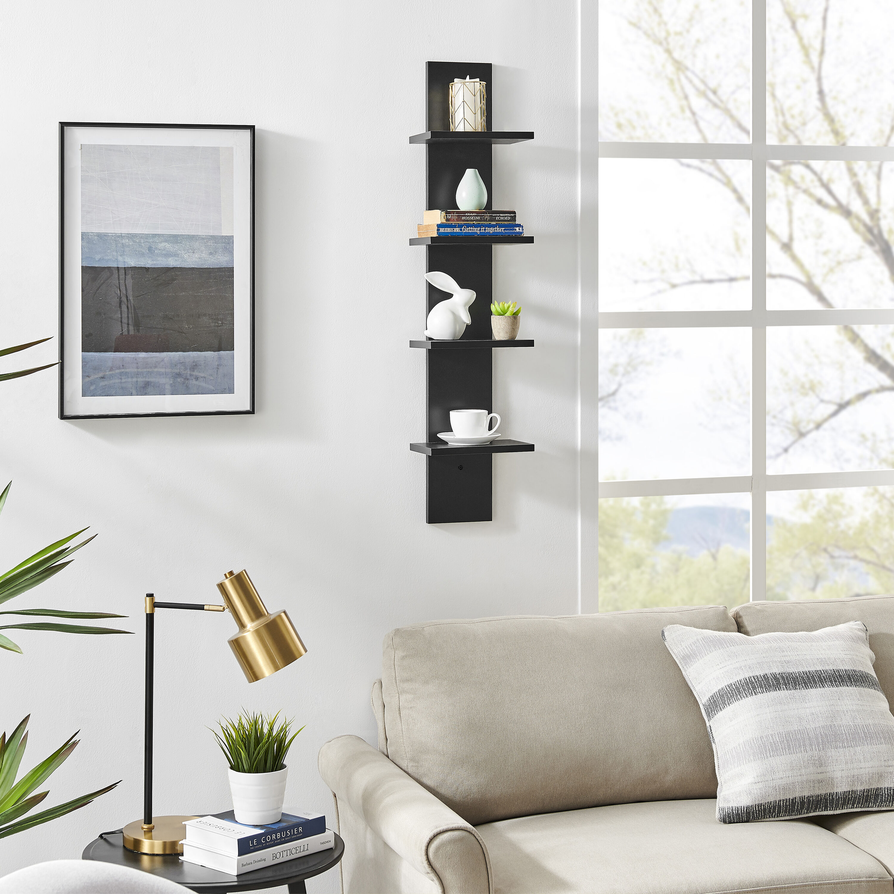 Danya B. QBA2248BK Wall-Mounted-Shelving - View #8