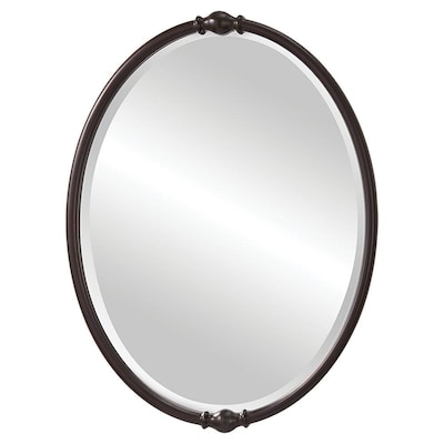 Feiss Jackie 24 In W X 32 875 H Oval, Oil Rubbed Bronze Oval Bathroom Mirror