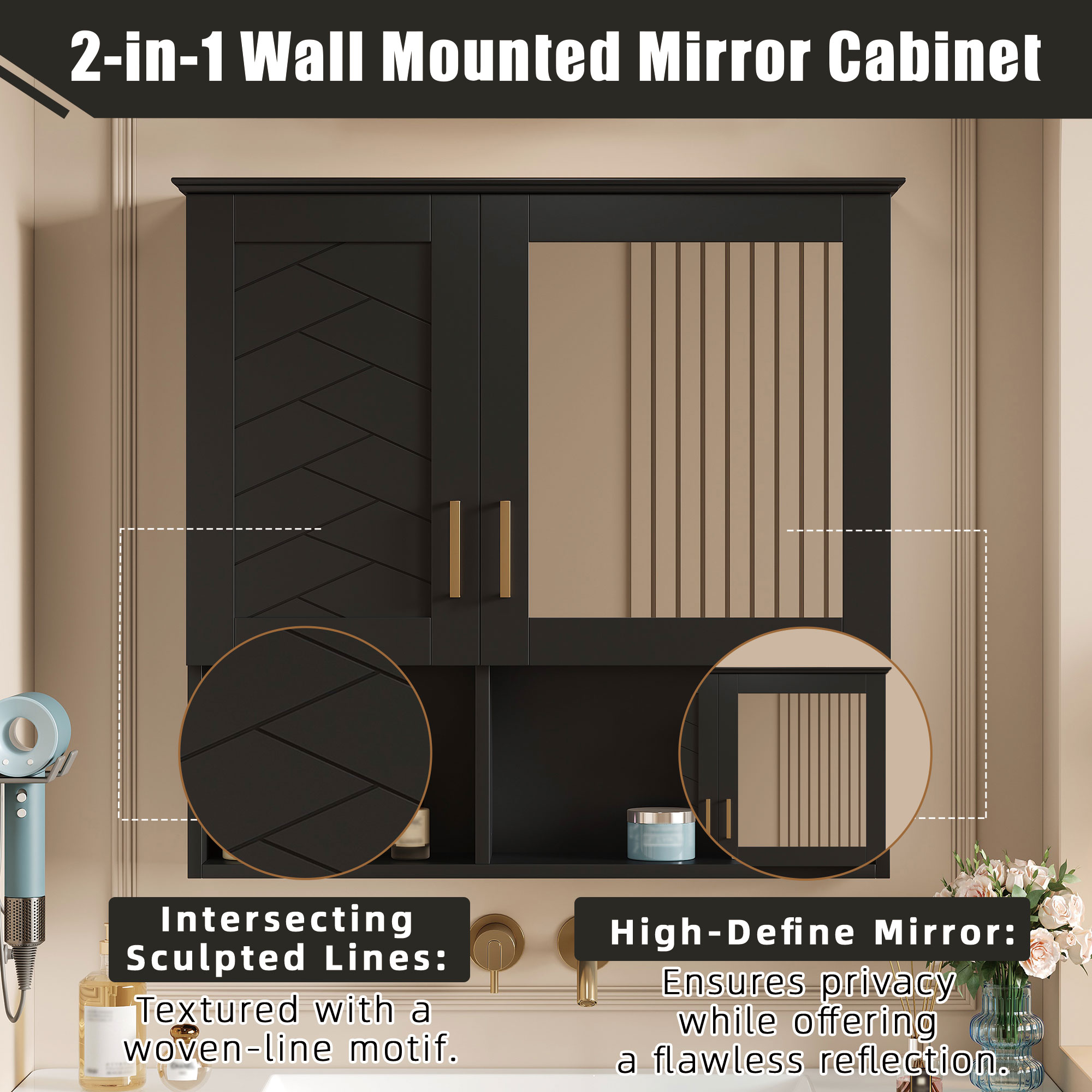 Forclover FSC-W1435P194675 Bathroom-Medicine-Cabinets - Thumbnail View #3
