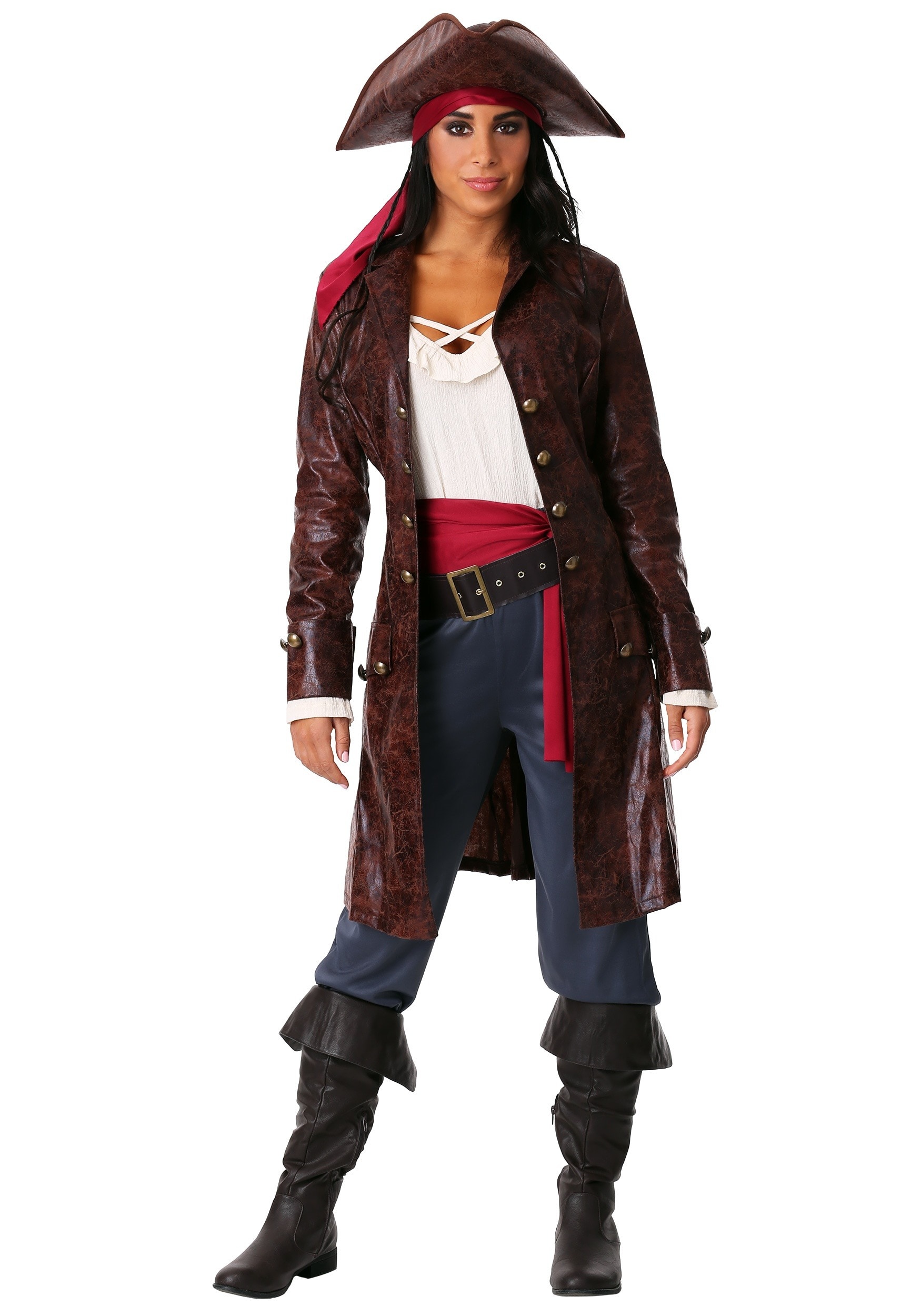 HalloweenCostumes.com FUN0391AD-S FUN Costumes Pretty Pirate Captain Costume for Women Small