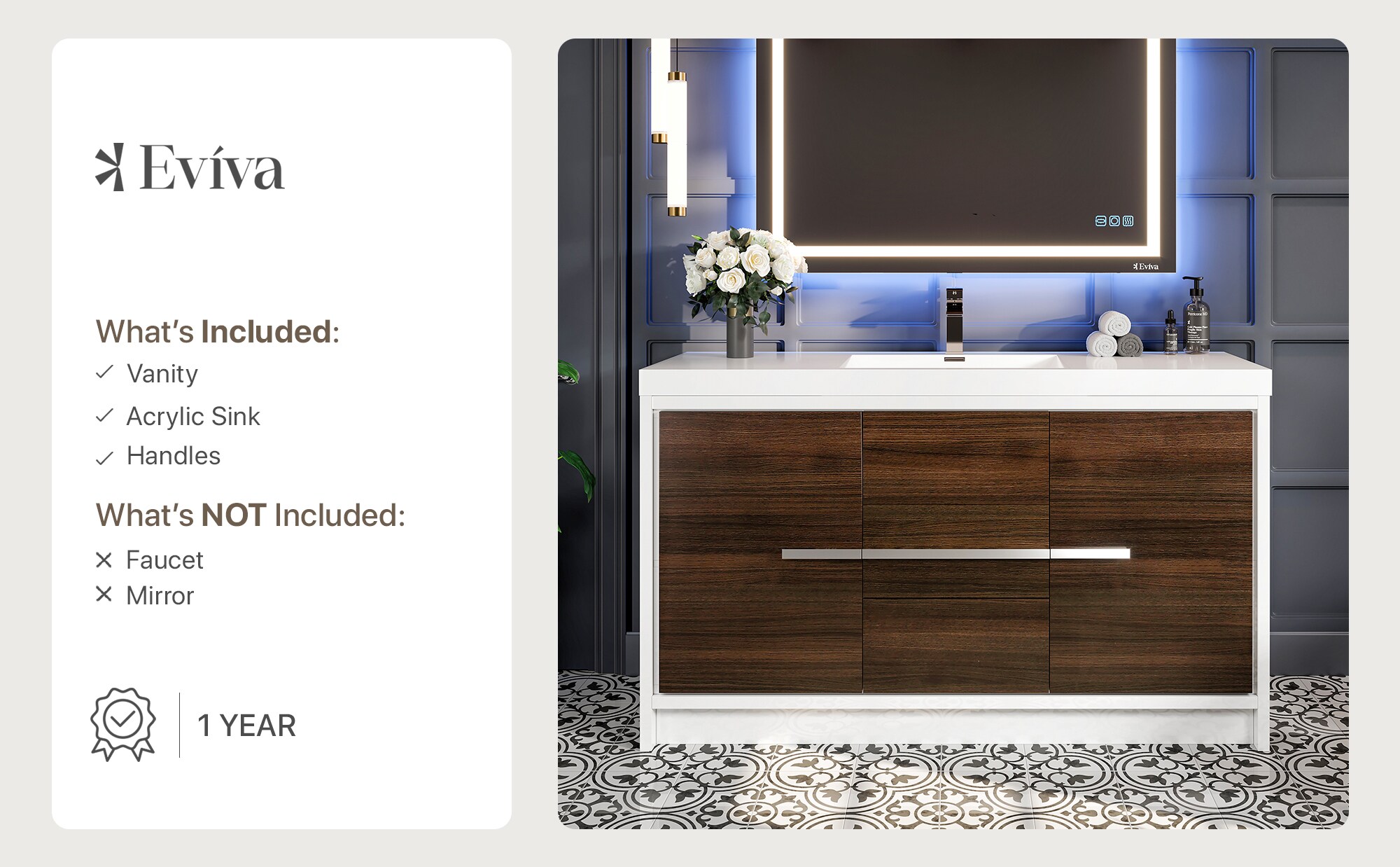 Eviva EVVN765-60GOK-WH-SS Bath-Vanity-Combo - View #9