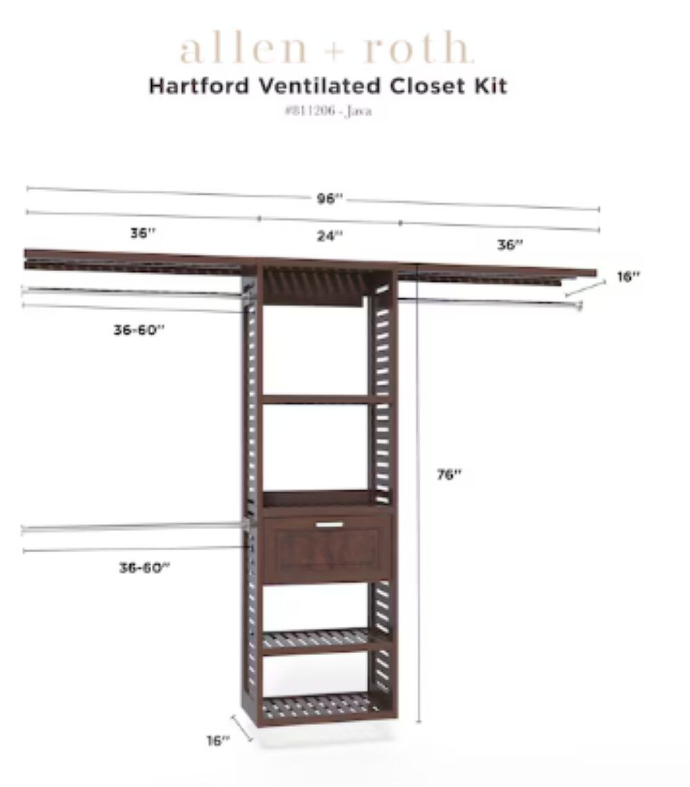 allen + roth WSLVCKJ Wood-Closet-Kits - View #4