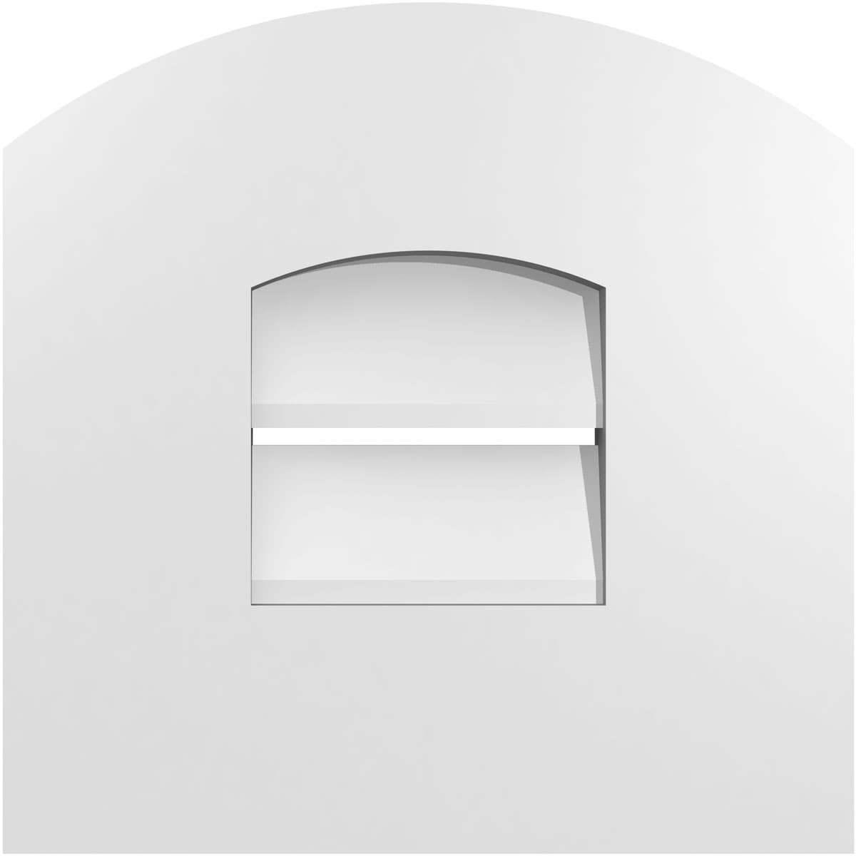 Ekena Millwork GVPAR12X1201SF 12-Inches x 12-Inches Off-white Round top PVC Gable Louver Vent