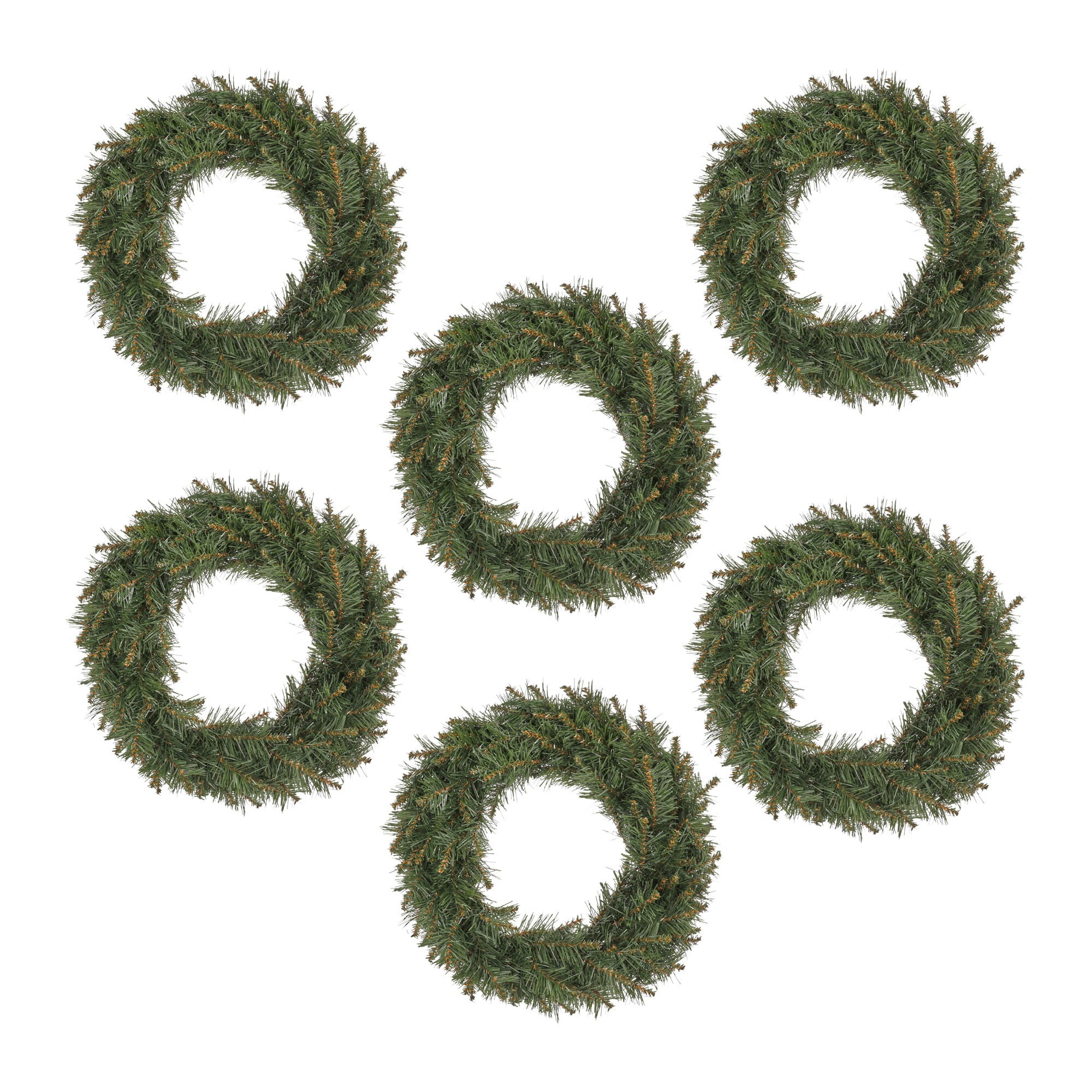 Holiday Living 6-Pack 20-in Indoor/Outdoor Green Pine Artificial