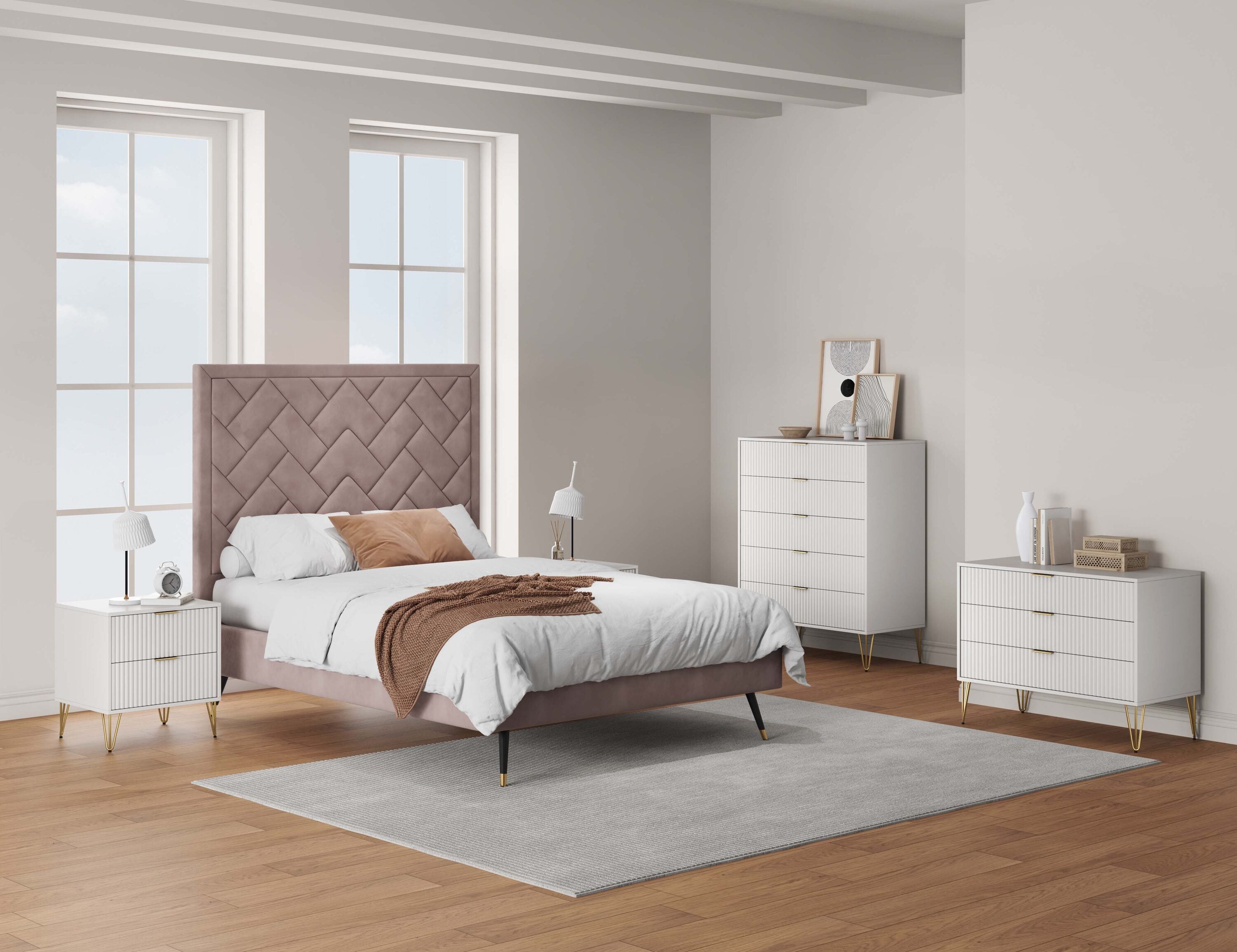 Manhattan Comfort 3-DB09-WH White 10 -Drawer Standard dresser