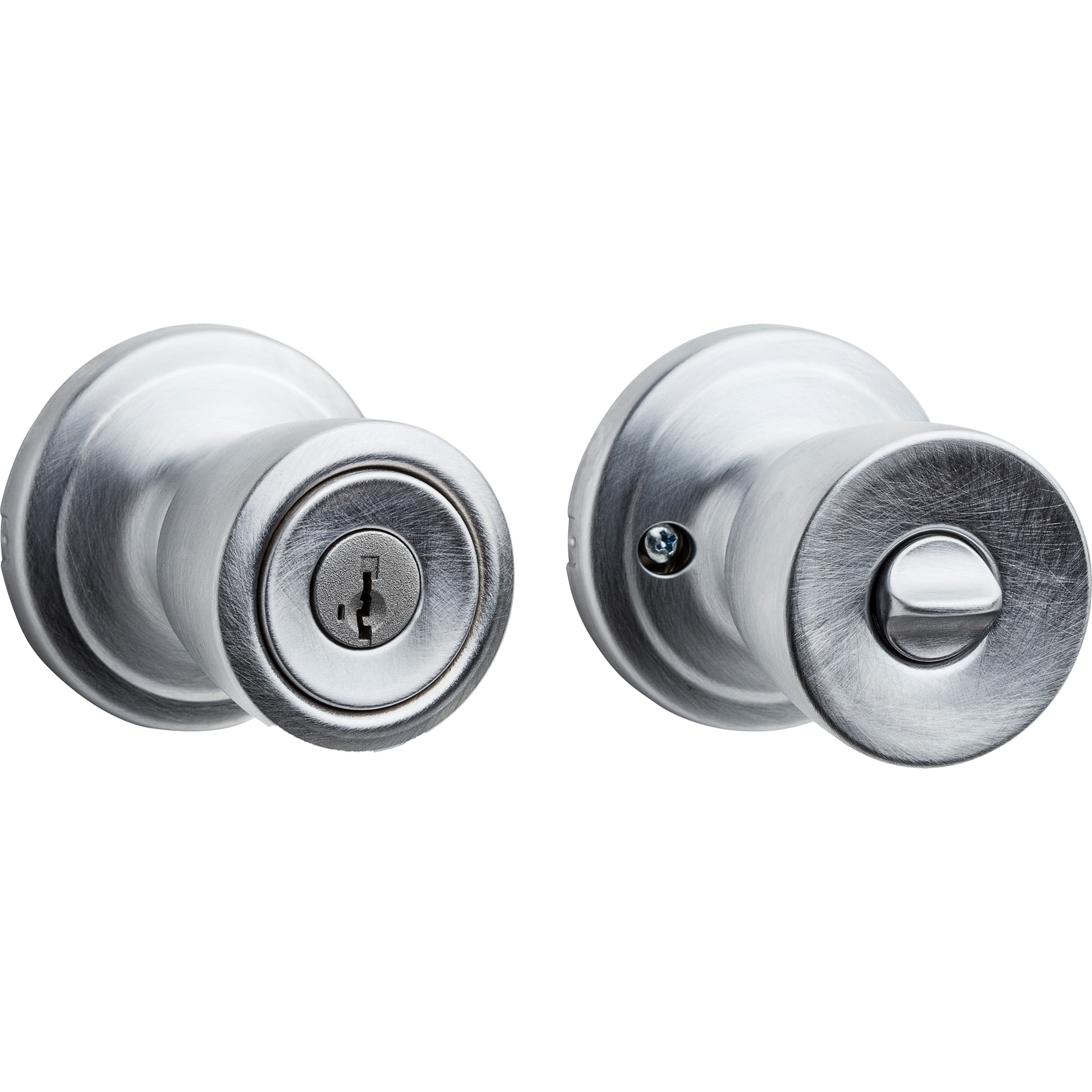 Kwikset Signature Series Abbey Satin Chrome Smartkey Exterior Keyed ...