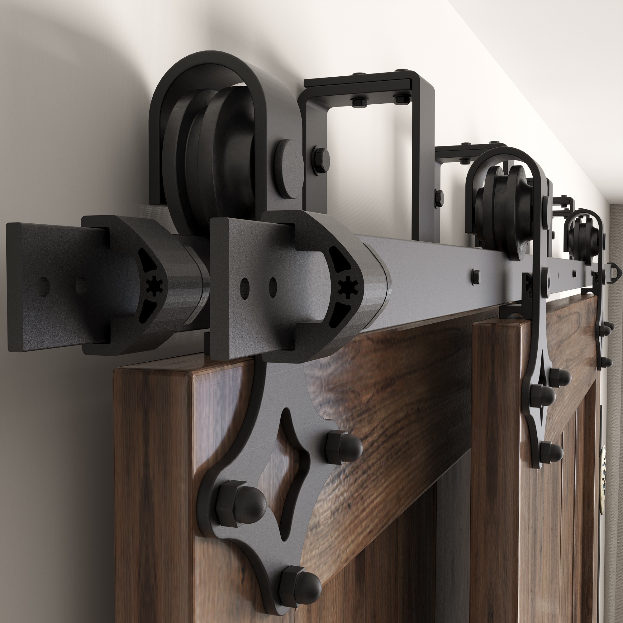 HOMACER LX4TGH132C Barn-Door-Roller-Kits - View #3