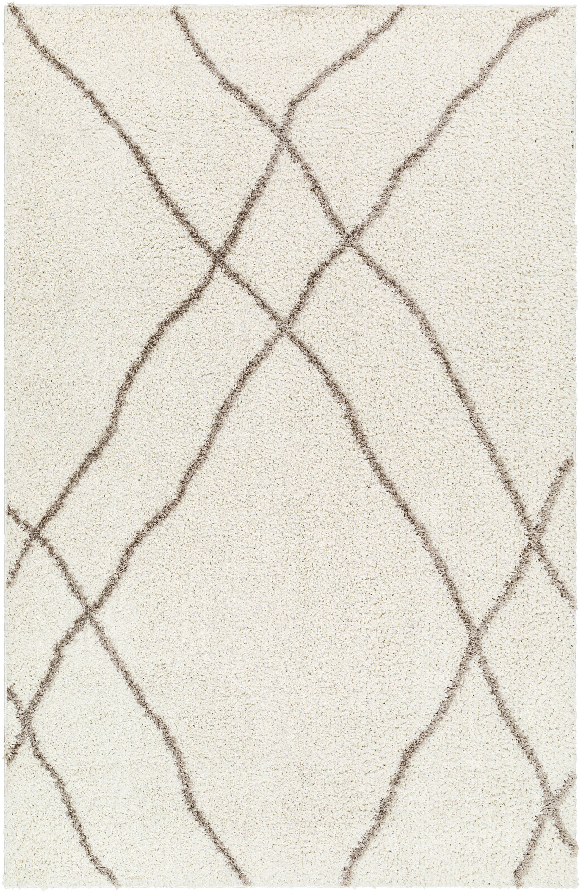 Livabliss MSG2302-679 Maryland Shag 6 x 9 (ft) Polyester Off-white Rectangular Indoor Global Area rug