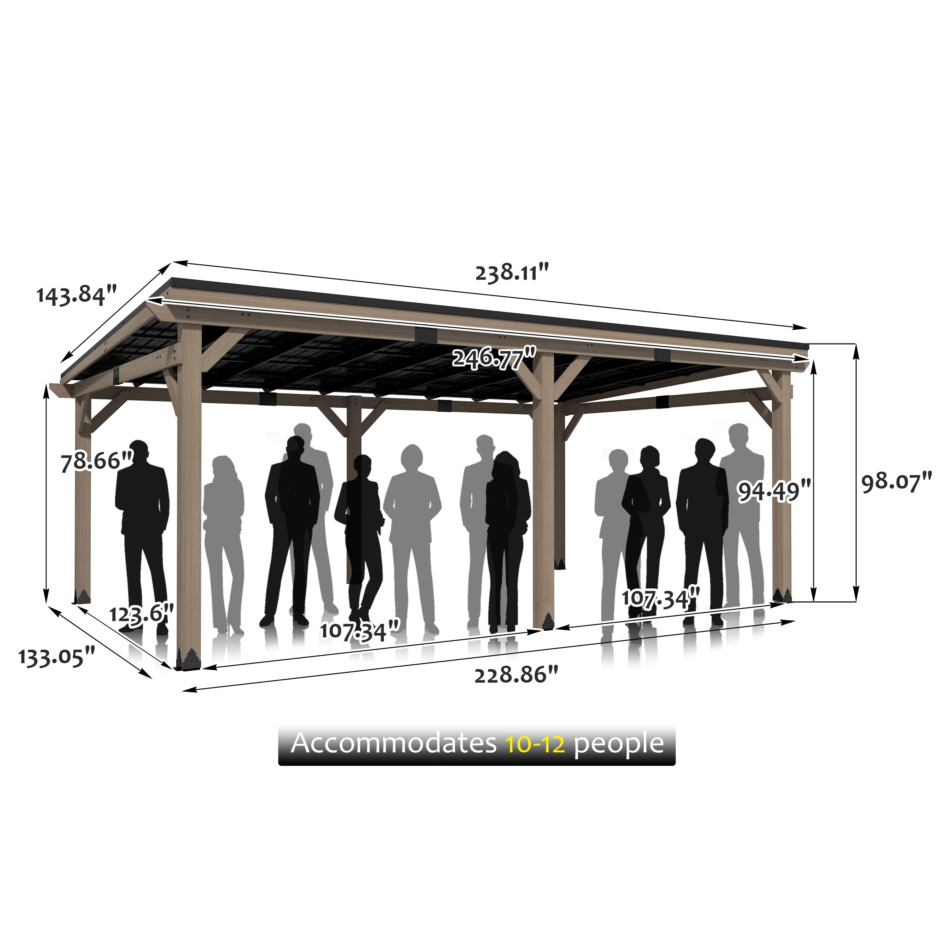Dimakai DK-0605KD2626 Wood-Resin-Gazebos - View #7