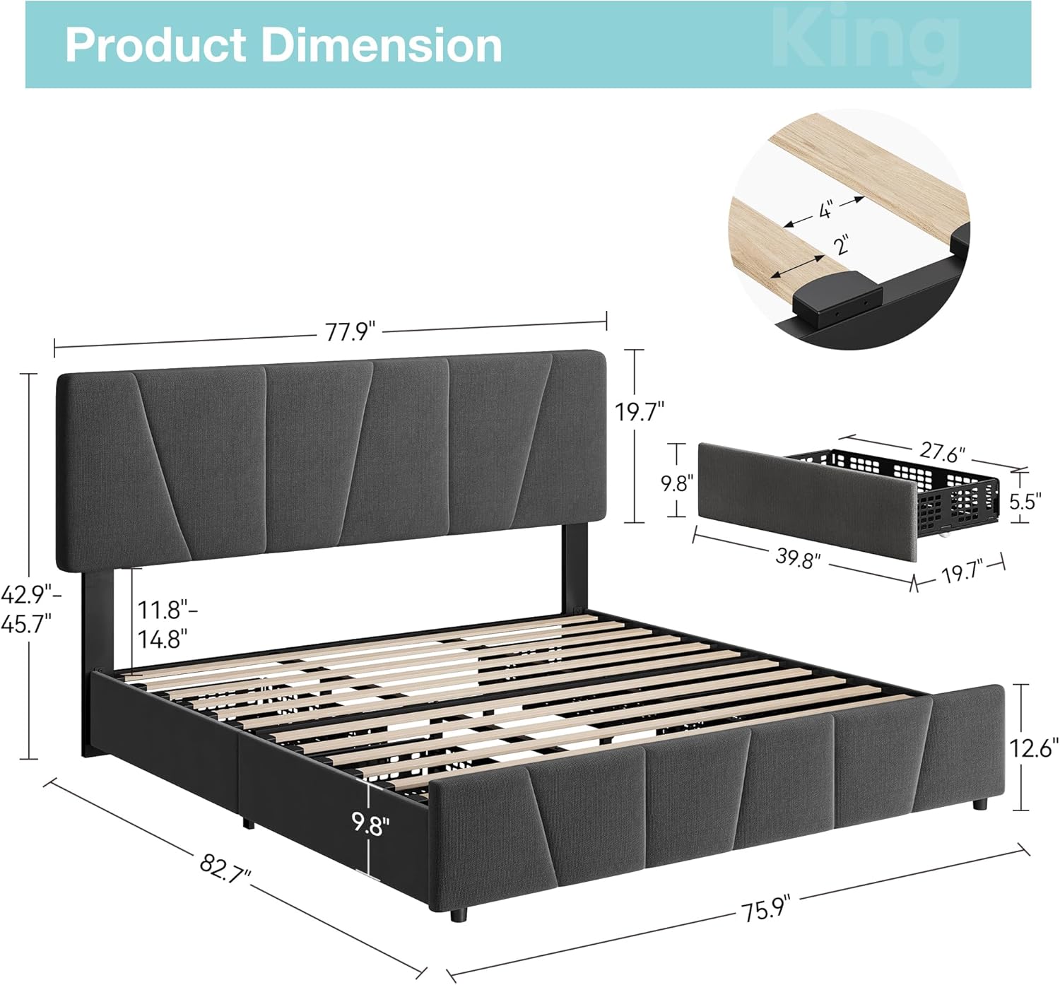 Qeetex LHF-BED-PHO-103KUBCJ beds - View #2