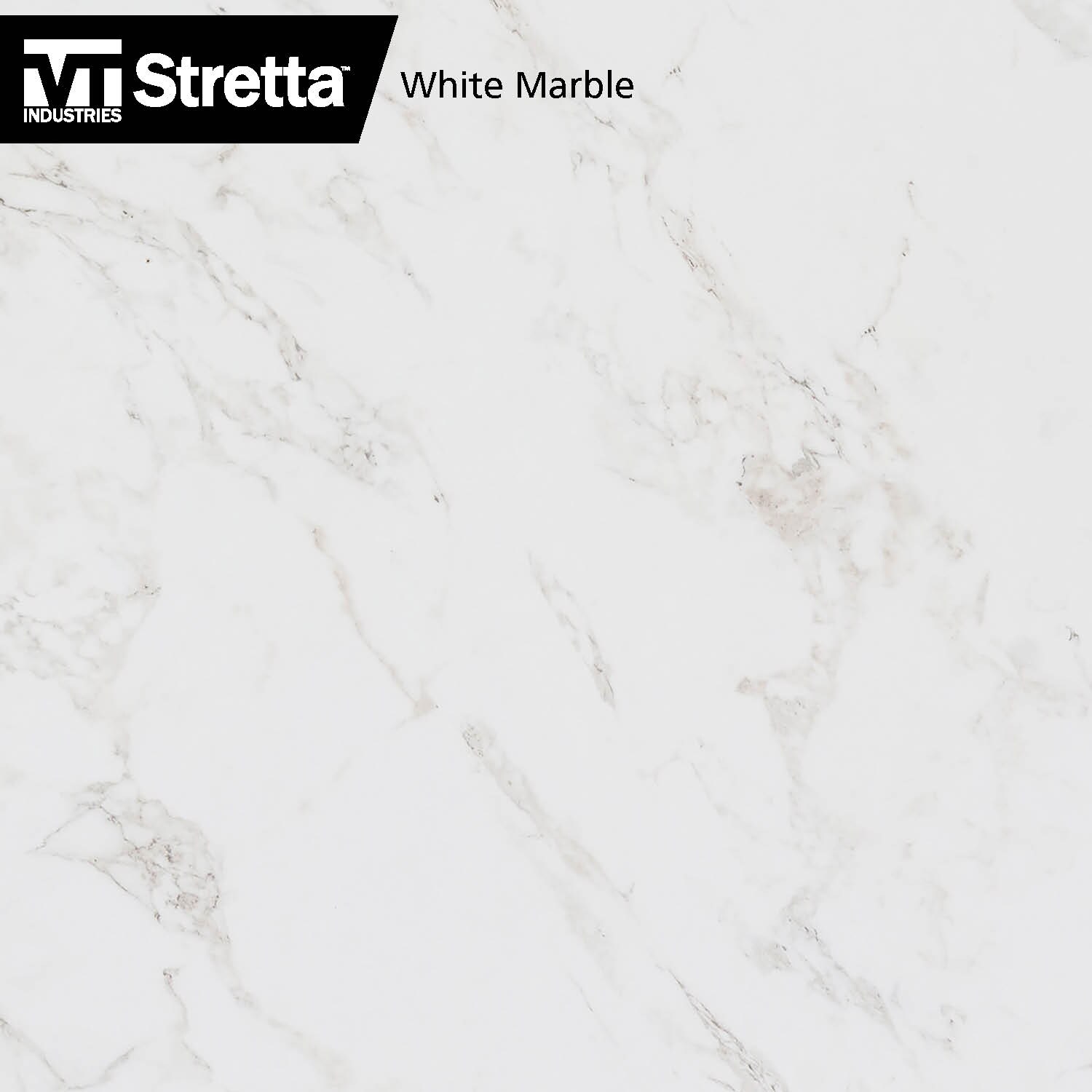 Stretta 10-ft x 25.5-in x 1.125-in White Marble Laminate Countertop