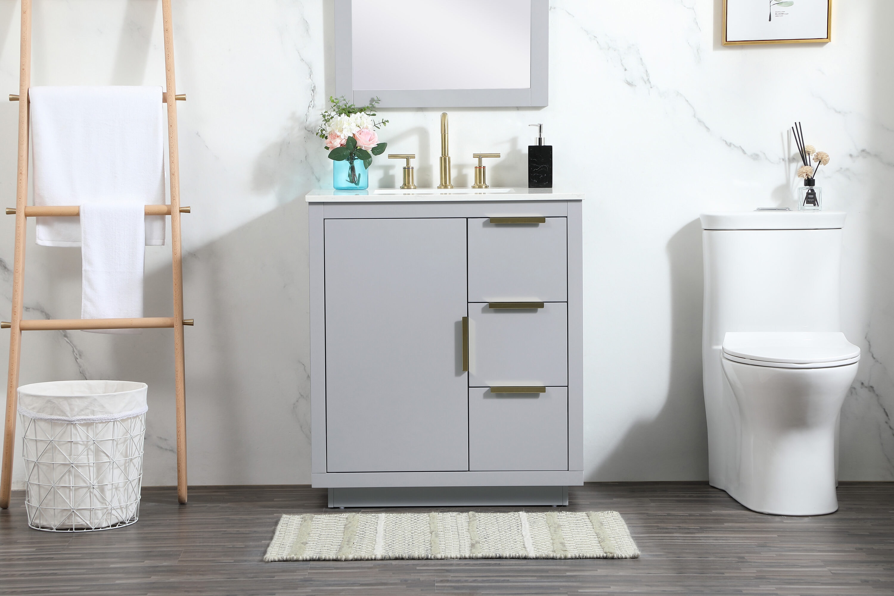 Elegant Decor HF58290GR Bath-Vanity-Combo - View #2