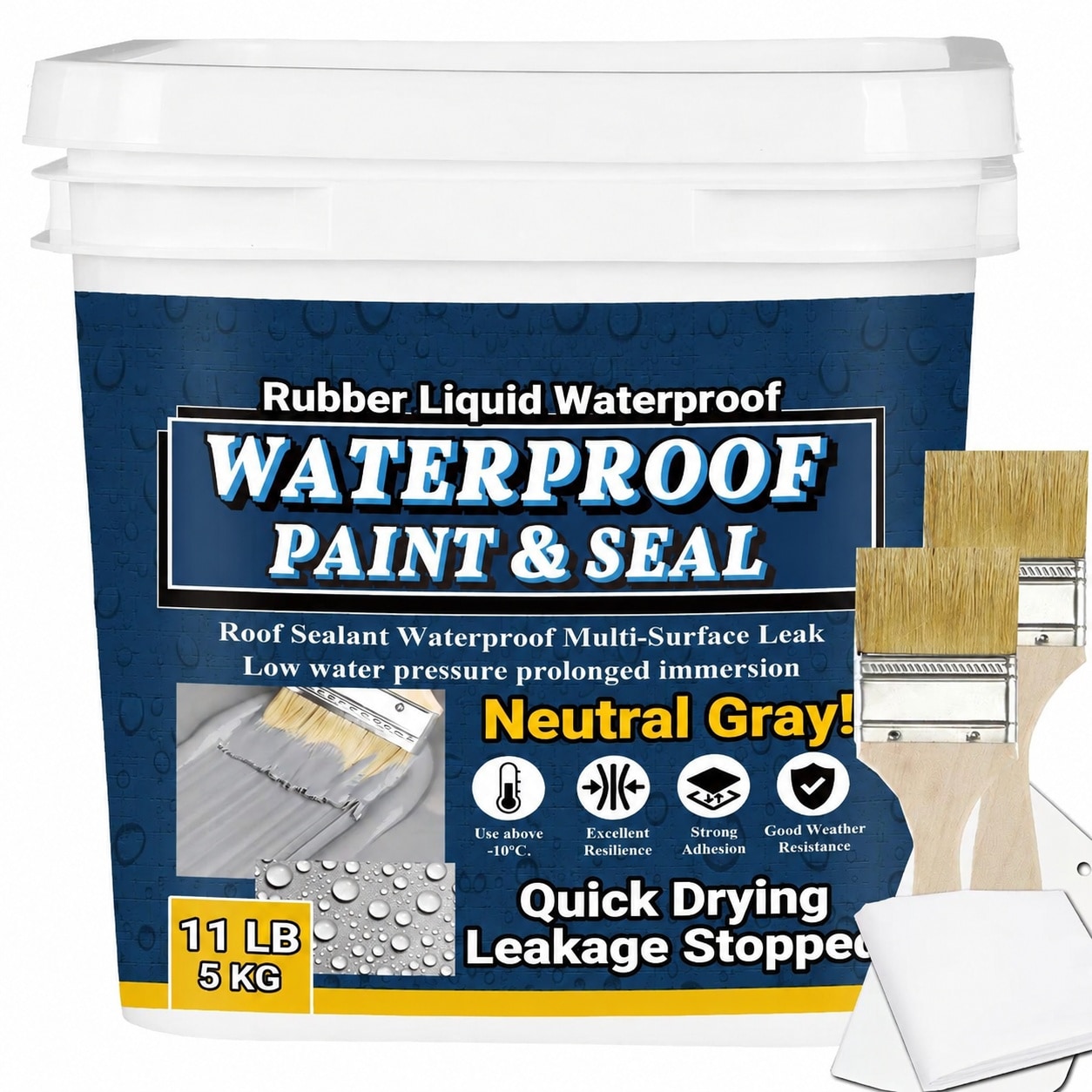 Afoxsos Rubber Liquid Waterproof Sealant Neutral Gray Quick Drying ...