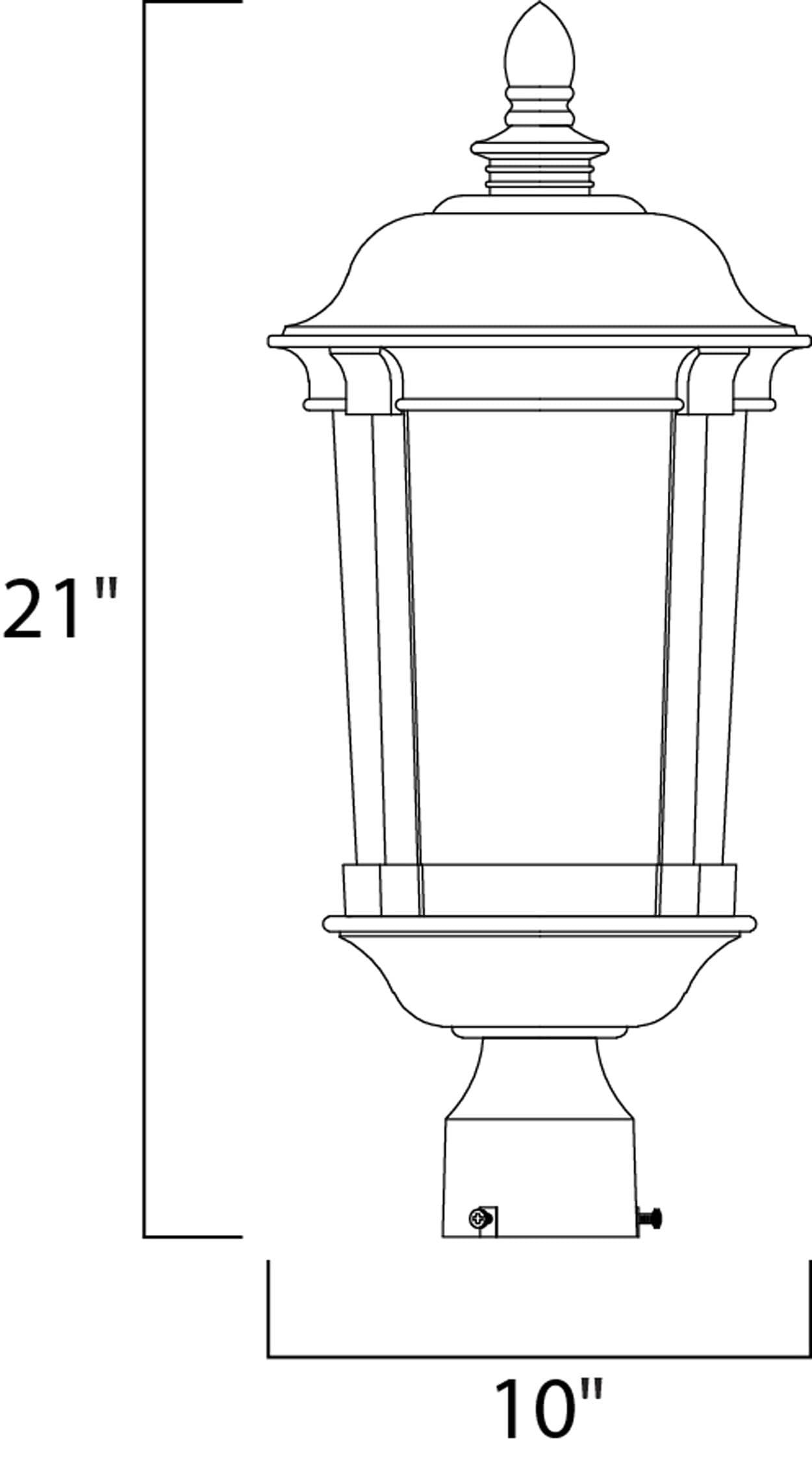 Maxim Lighting 3021CDBZ Post-Lights - View #2