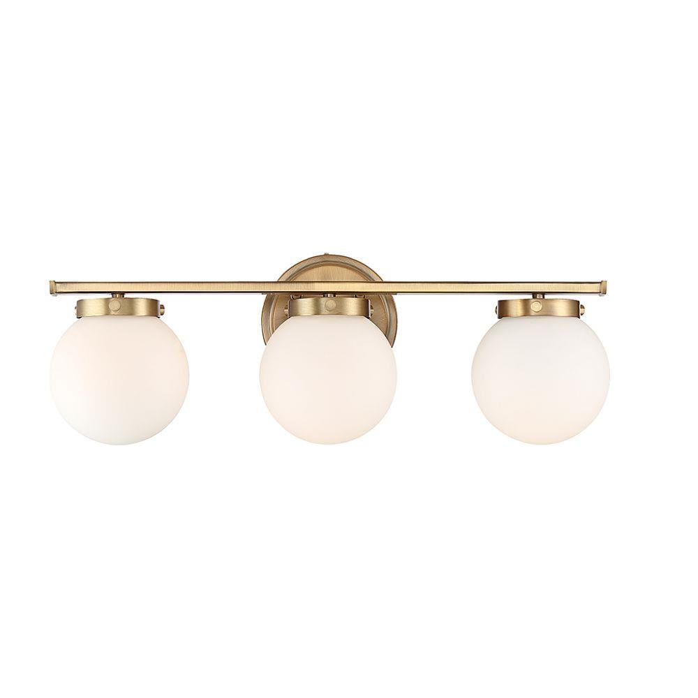  LW-SH512164 24-in 3-Light Natural Brass Transitional Vanity Light Bar