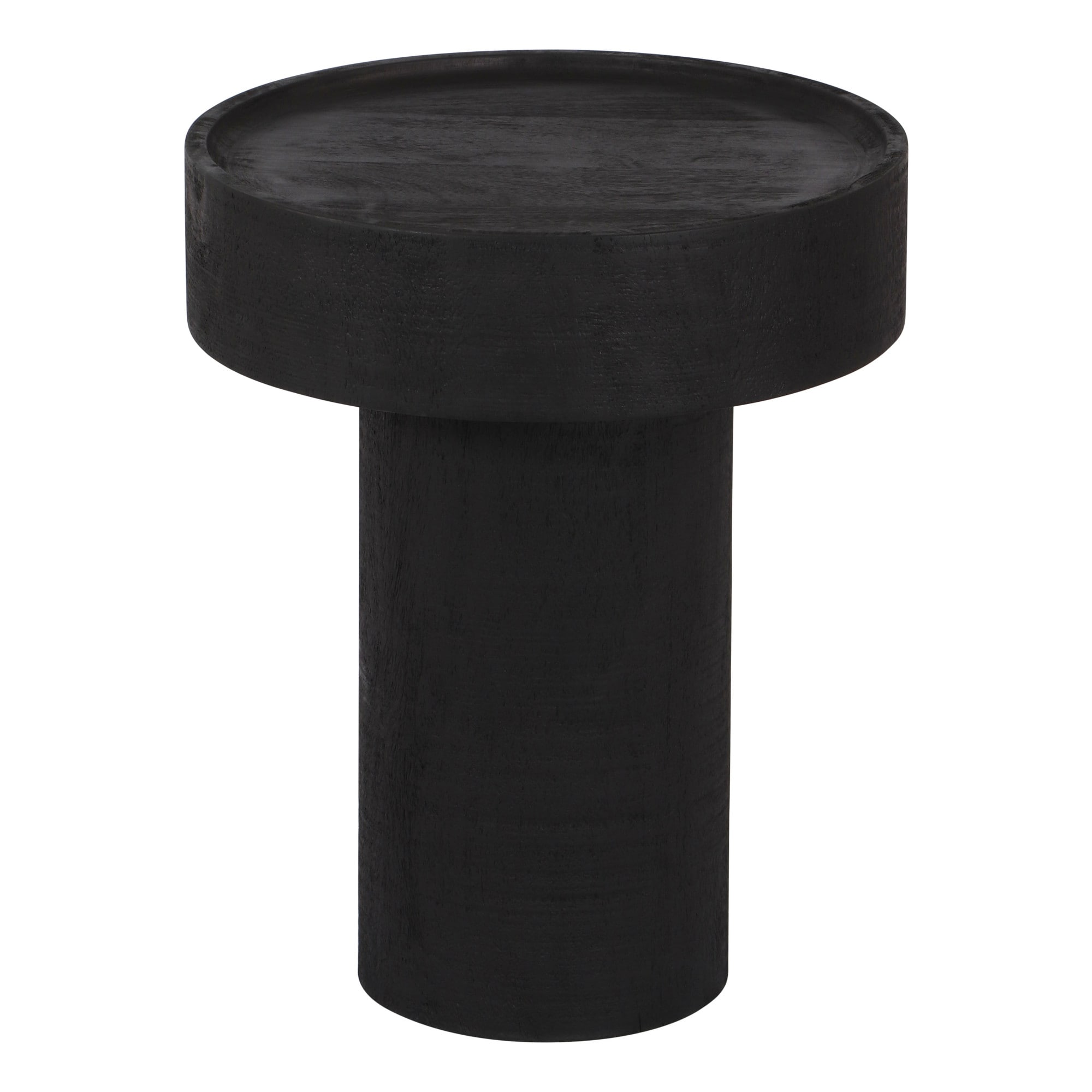 ZUO 109085 16.0-Inches W x 20.0-Inches H Black Wood Round Modern End Table