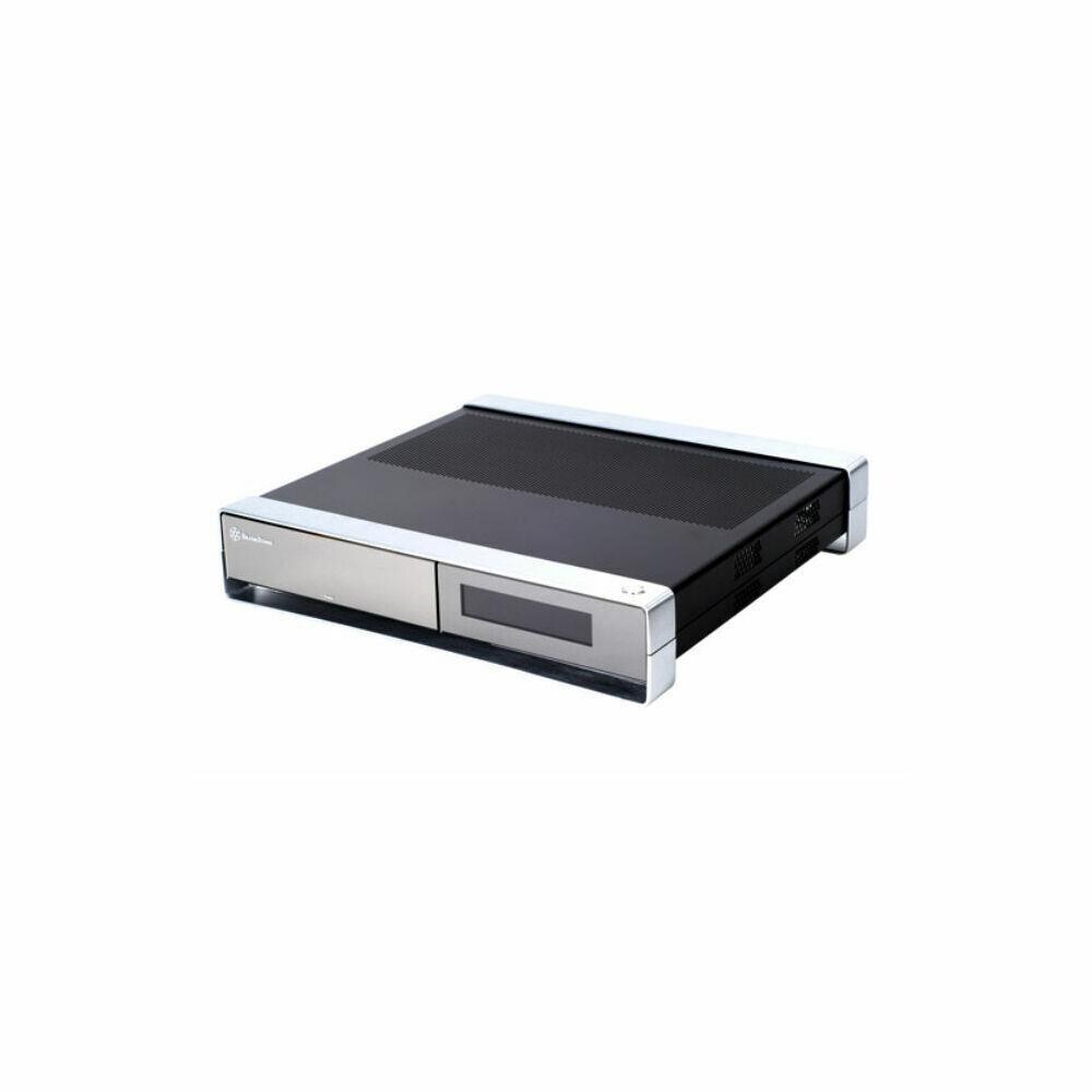 SilverStone SVSTT100 Silverstone Technology ML02B-MXR Milo MoDT Slim HTPC- Desktop Case with Multimedia Package- Black