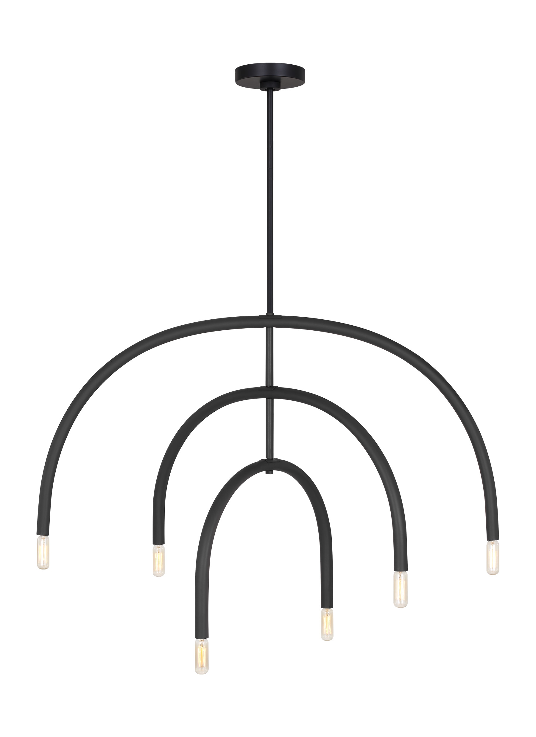 Hadden 6-Light Midnight Black Modern Chandelier