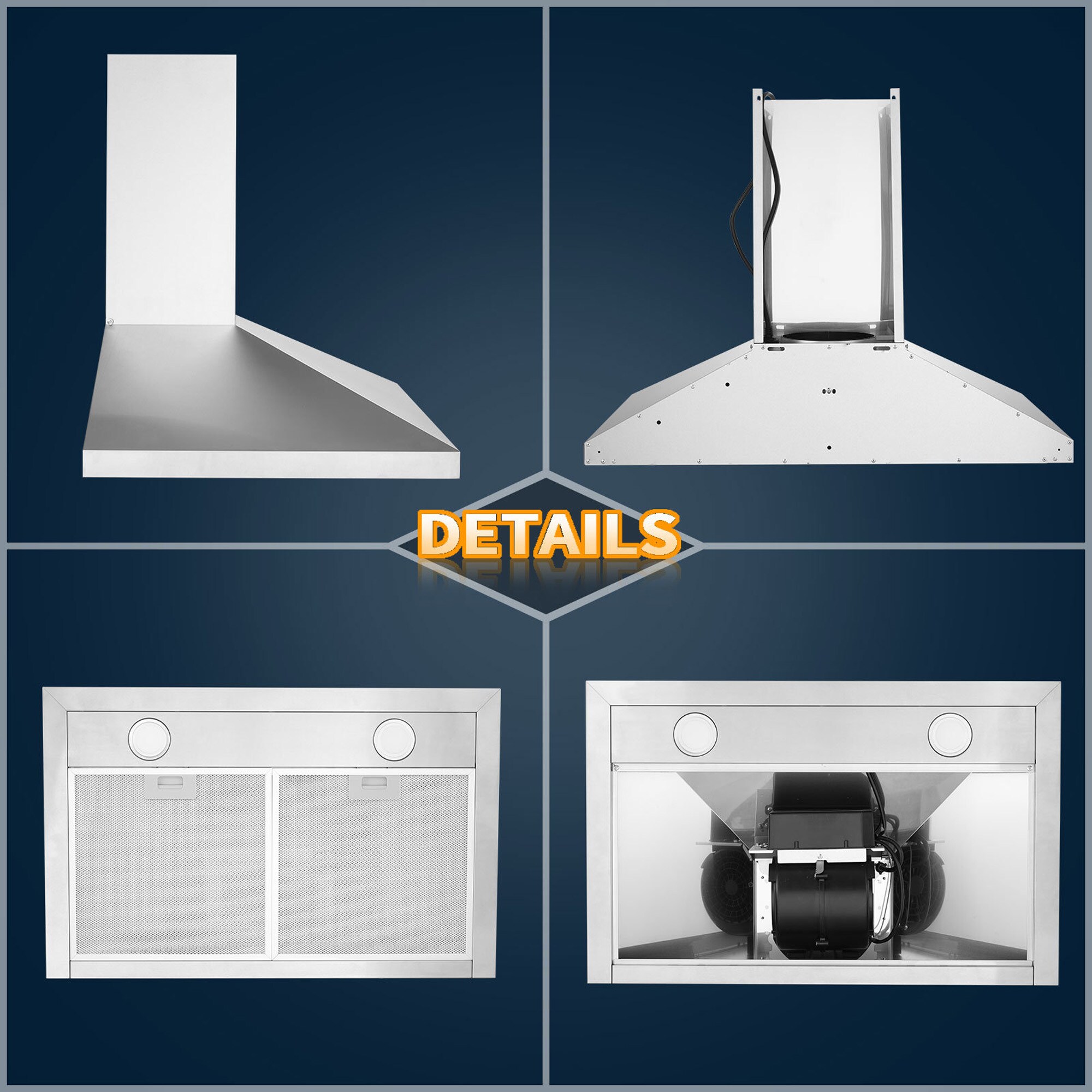 Damerin IU-RD20 Wall-Mounted-Range-Hoods - View #11