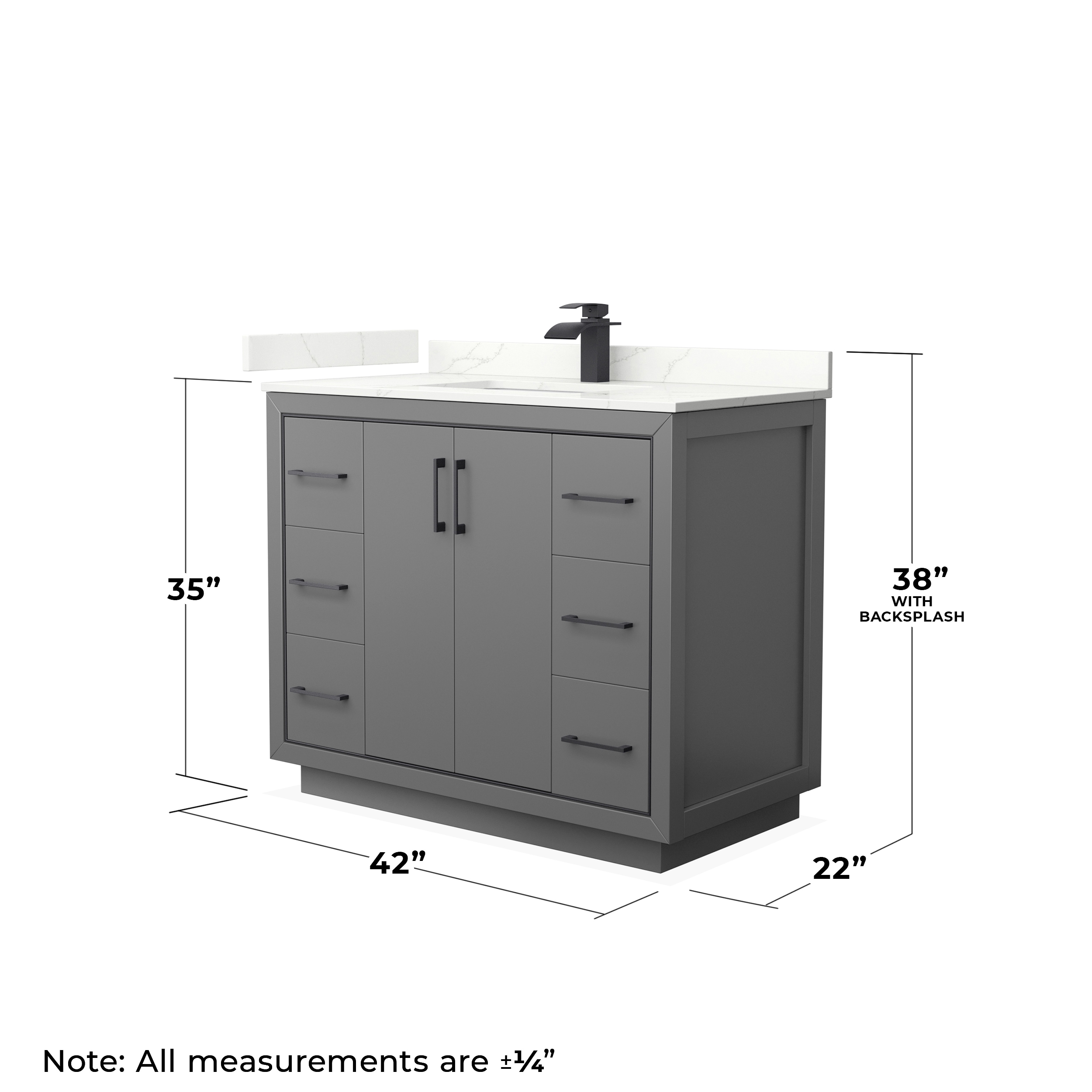 Wyndham Collection WCF111142SGBGTUNSM34 Bath-Vanity-Combo - View #7