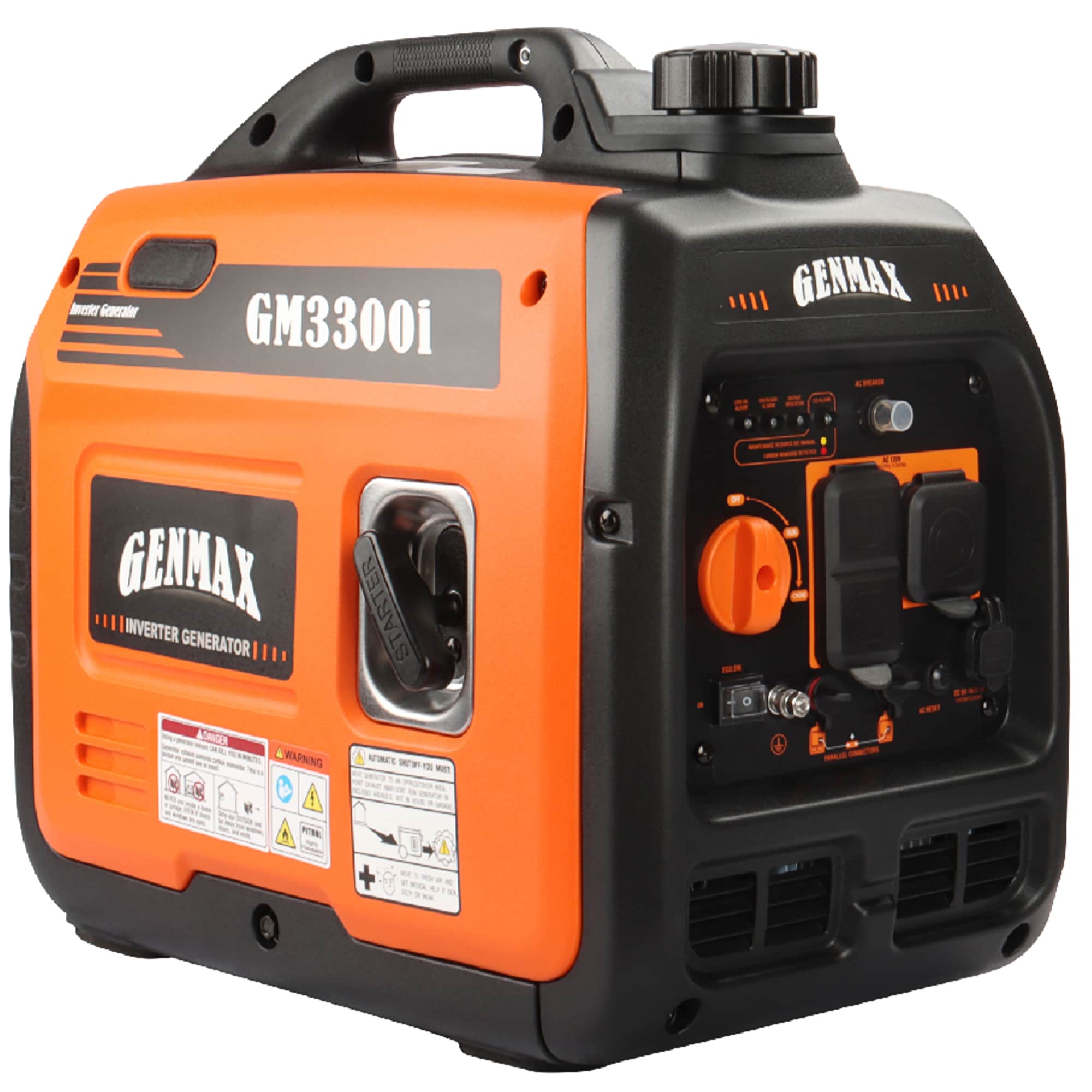 GENMAX Portable Gasoline Inverter Generator - 3000-Watt, Fuel