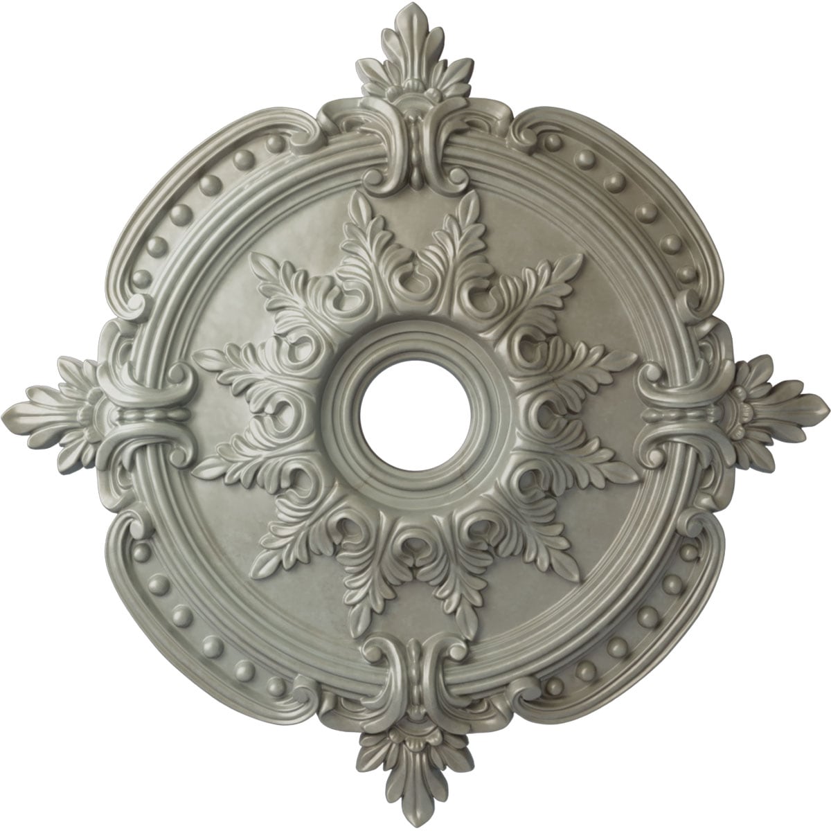 Ekena Millwork CM28BEFLS Benson Classic 28.375-in W x 28.375-in L Painted Flash Gold Polyurethane Whole Ceiling Medallion