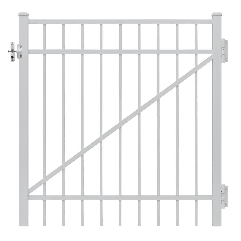 Gilpin Legacy Standard 4 Ft H X 4 Ft W White Aluminum Walk Thru Gate At