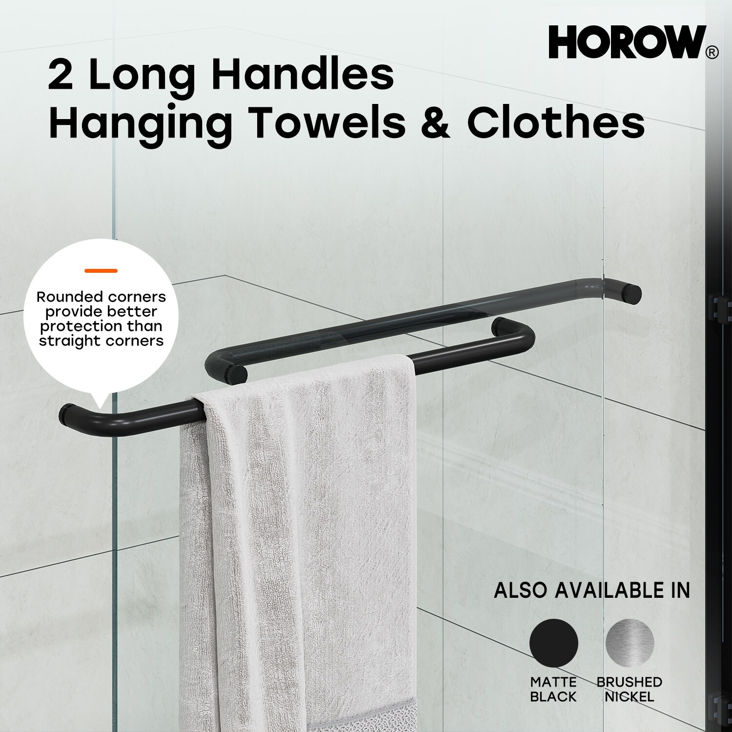 HOROW SD-BE6060-MB Bathtub-Doors - View #4