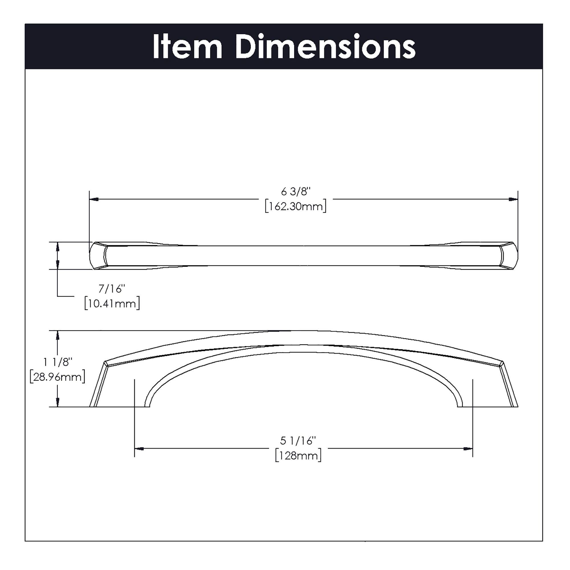 Hickory Hardware P3371-WOA-10B Cabinet-Pulls - View #6
