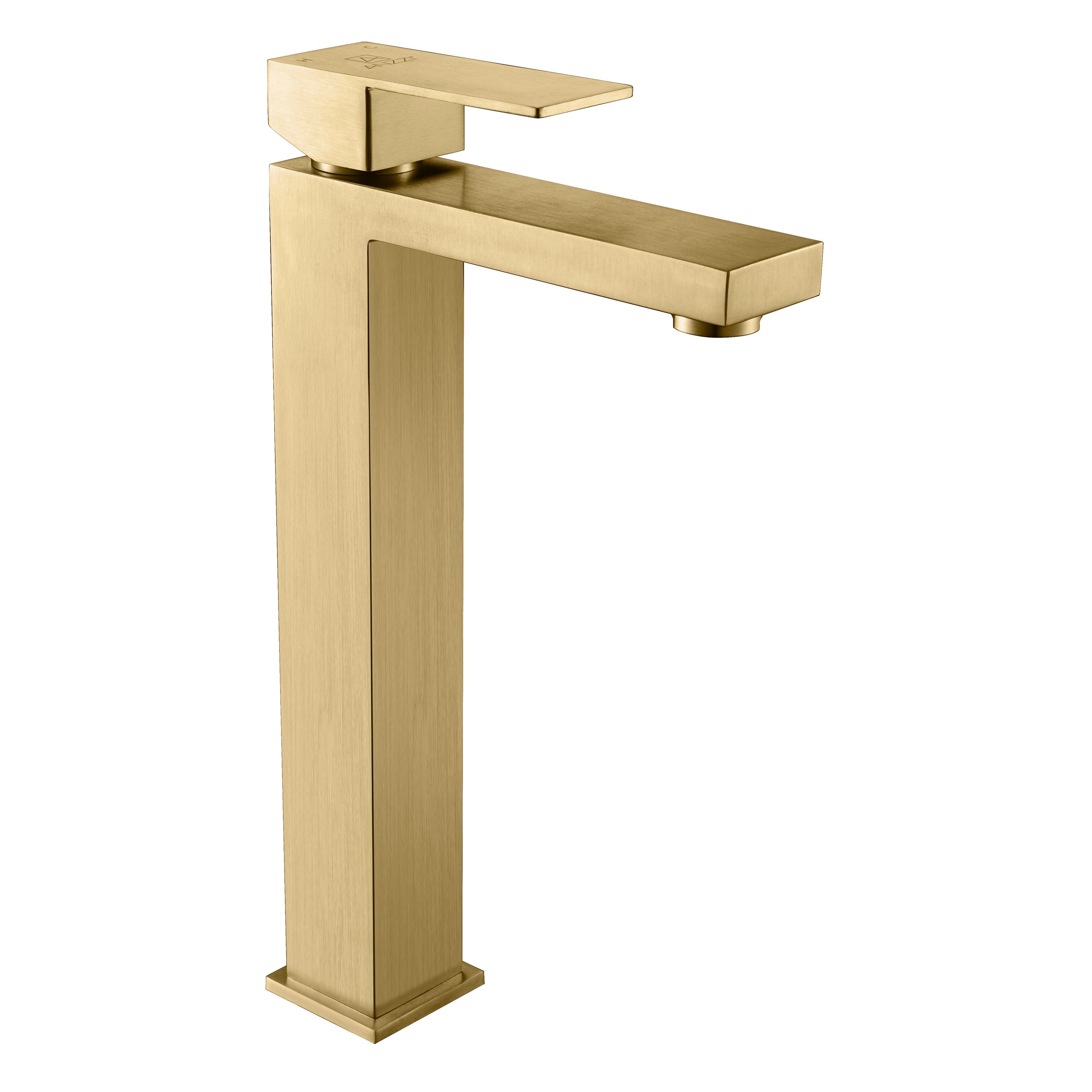 ANZZI L-AZ096BG Enti Brushed Brass Vessel 1-handle Low-arc Residential Handle Bathroom Sink Faucet
