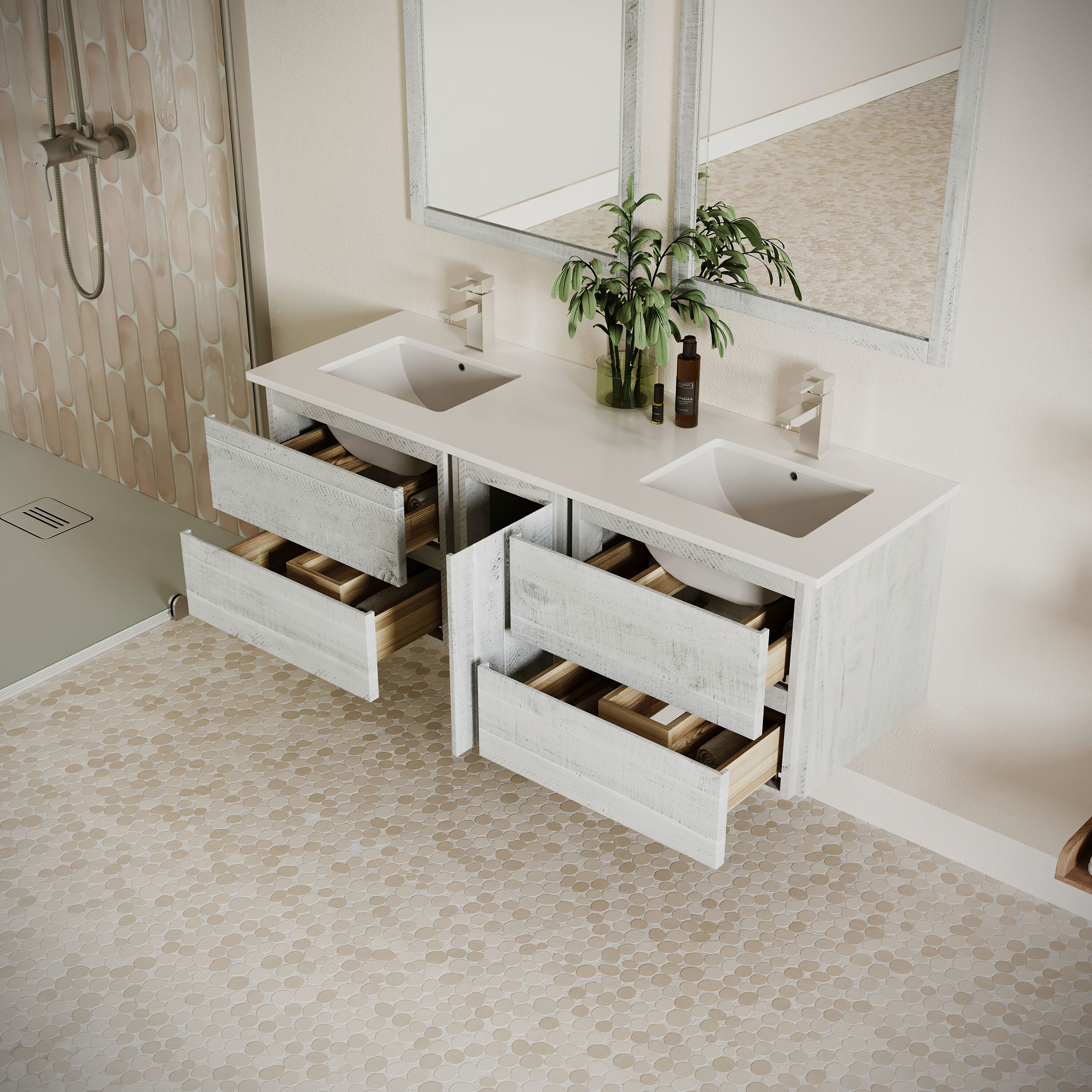 Fresca FCB31-241224RWH-CWHU Bath-Vanity-Combo - View #3