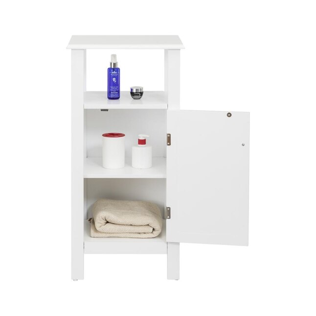 Elegant Home Fashions Sierra 13.5-in W x 32-in H x 11-in D White MDF Freestanding Linen Cabinet Elegant Home Fashions Sierra 13.5-in W x 32-in H x 11-in D White MDF Freestanding Linen Cabinet