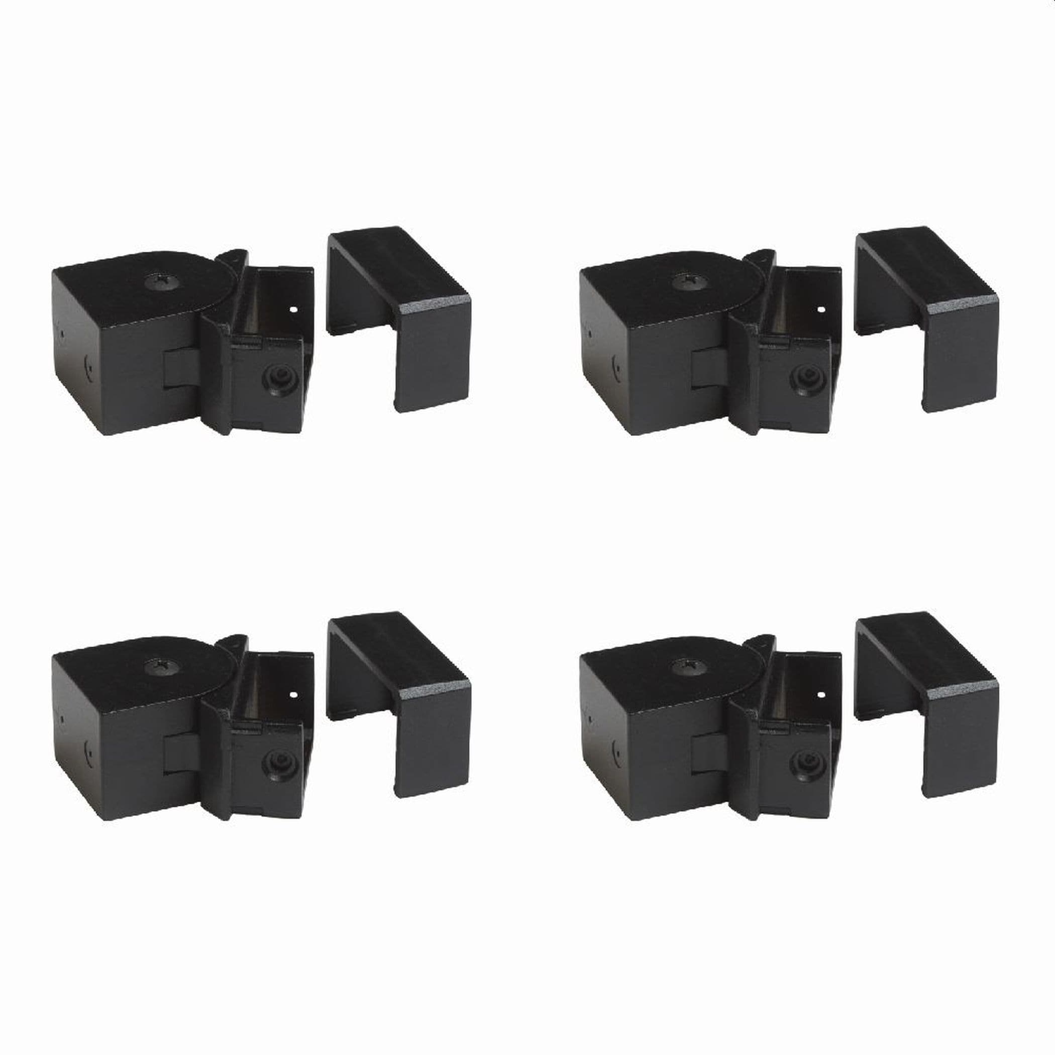 Fortress Building Products 51500418 7.87-in x 6.32-in Black Sand Aluminum Rail bracket 4 -Pack
