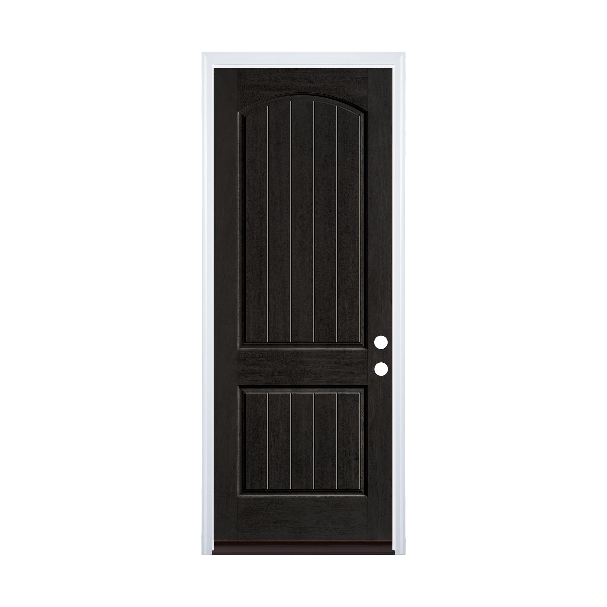 Therma-Tru 36-in x 96-in Fiberglass No Glass Stained Prehung Front Door with Brickmould Insulating Core