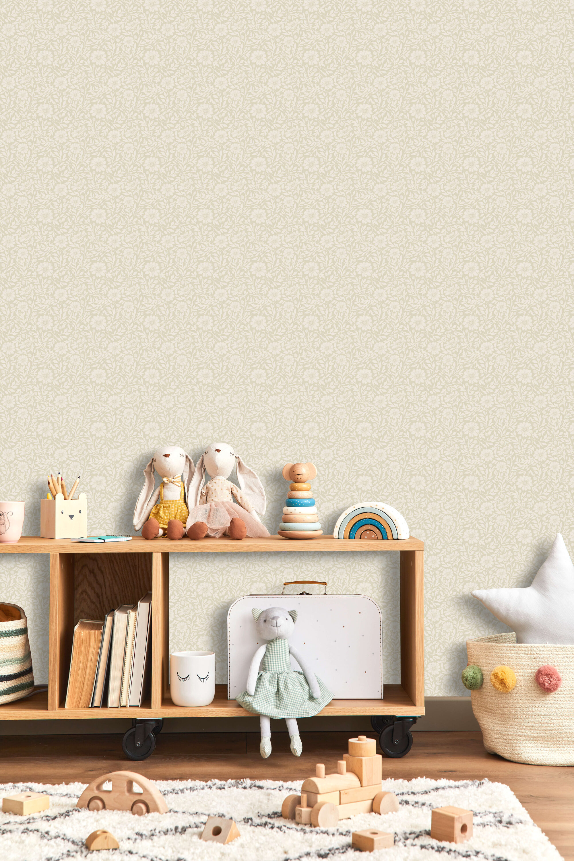 Veer Decor Heritage Floral Beige Wallpaper
