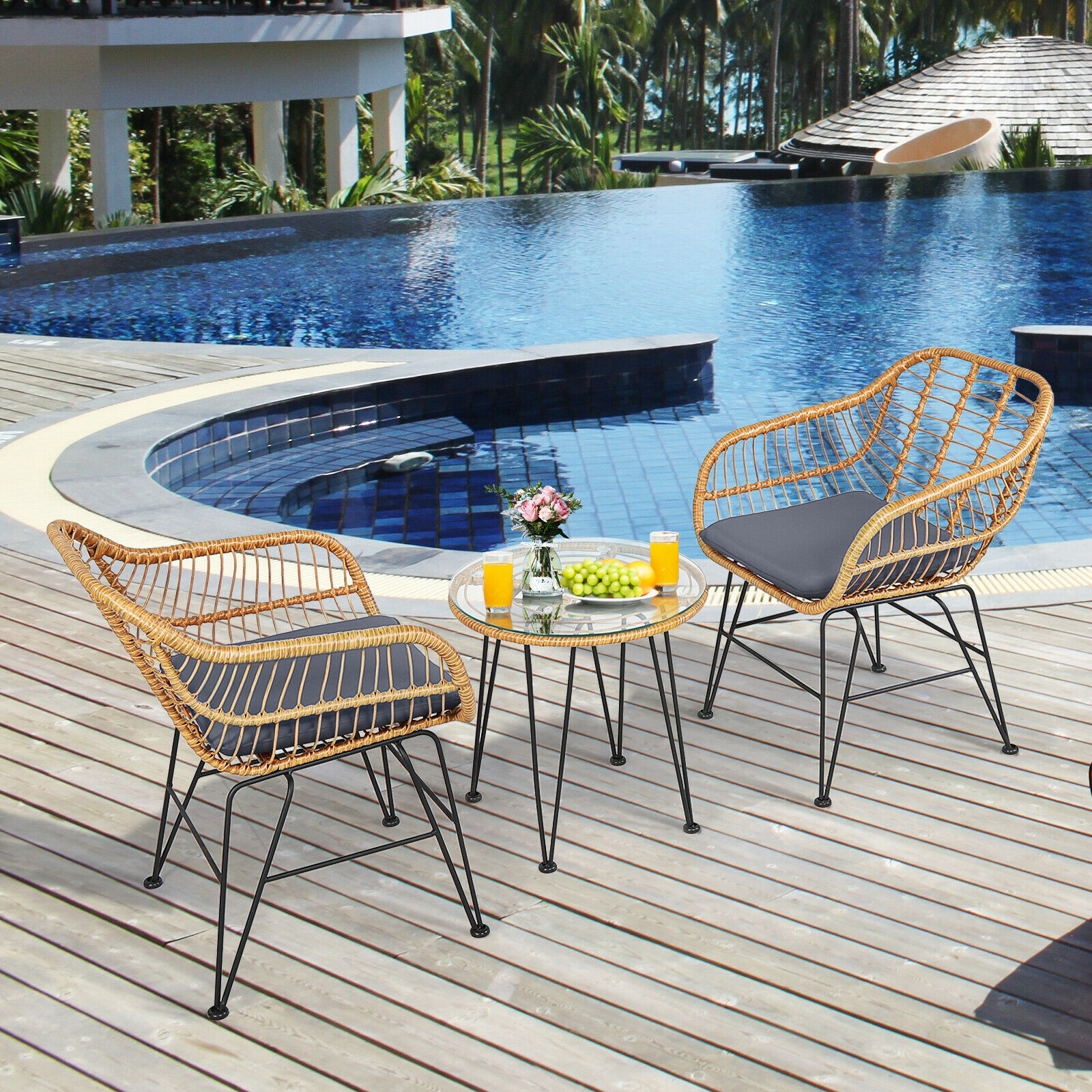 Forclover HYFE-OP3499GR Patio-Dining-Sets - View #5