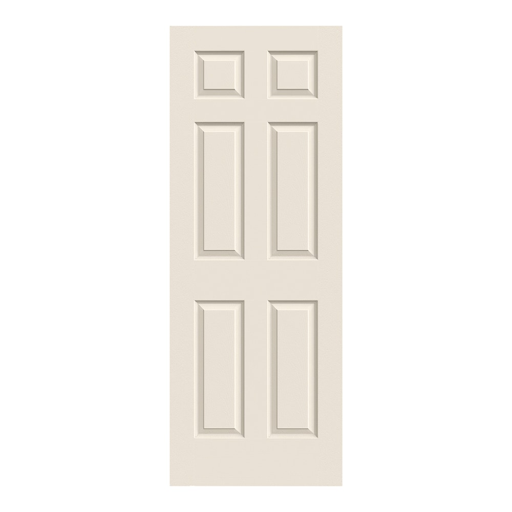 RELIABILT JW136500076 Colonist 30-in x 80-in (primed) 6-panel Textured Hollow core Primed Molded composite Slab Door