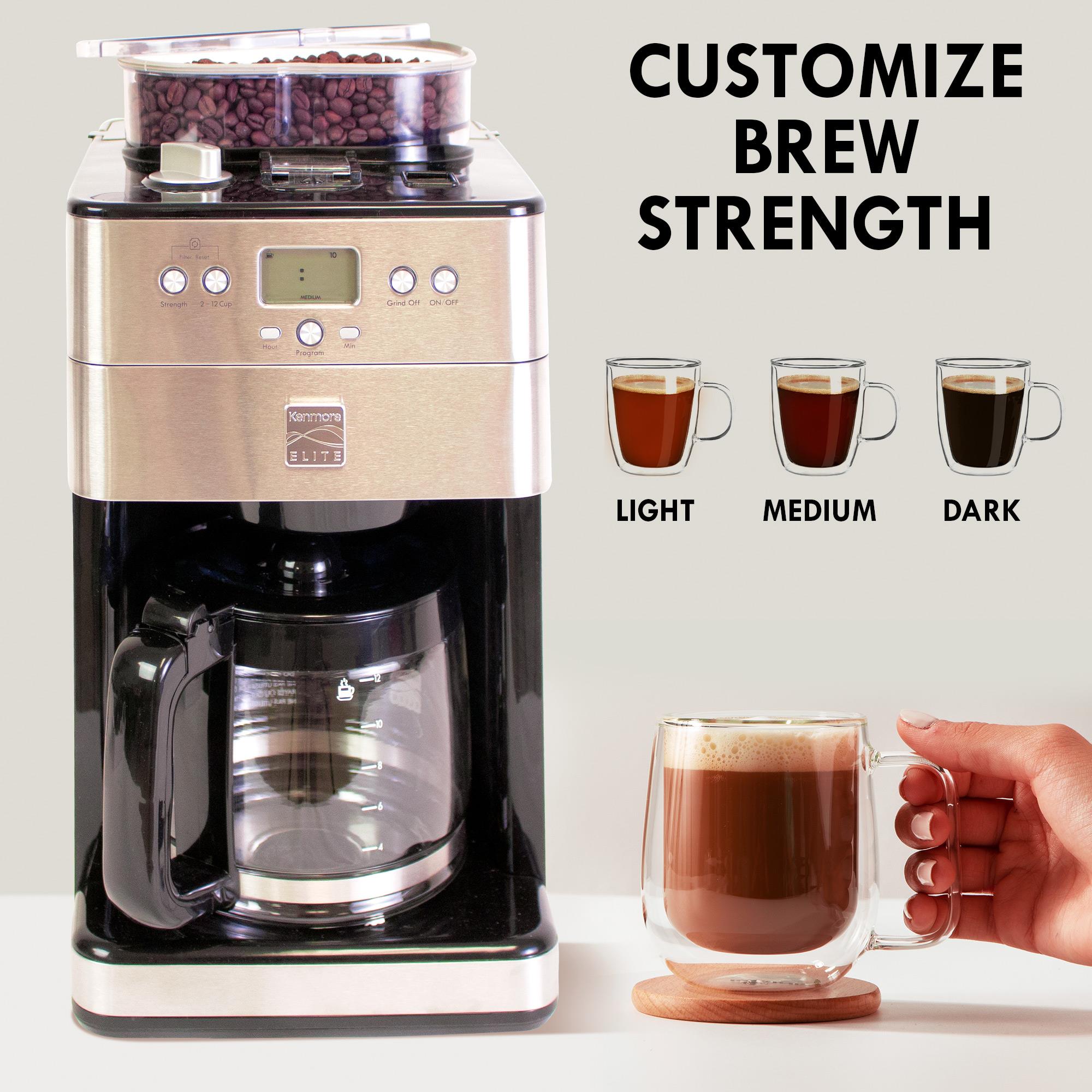 Cosori Coffee Espresso Grinder Electric, Food Grade Stainless Steel Blades, 12 Cups, Black